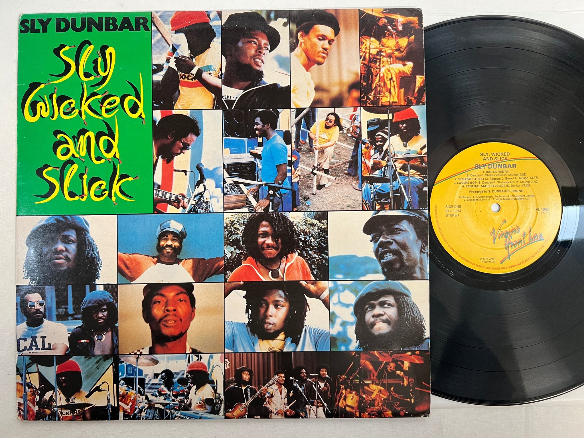 Omslagsbild för skivan SLY DUNBAR sly slick and wicked LP -79 UK VIRGIN'S FRONT LINE FL 1042