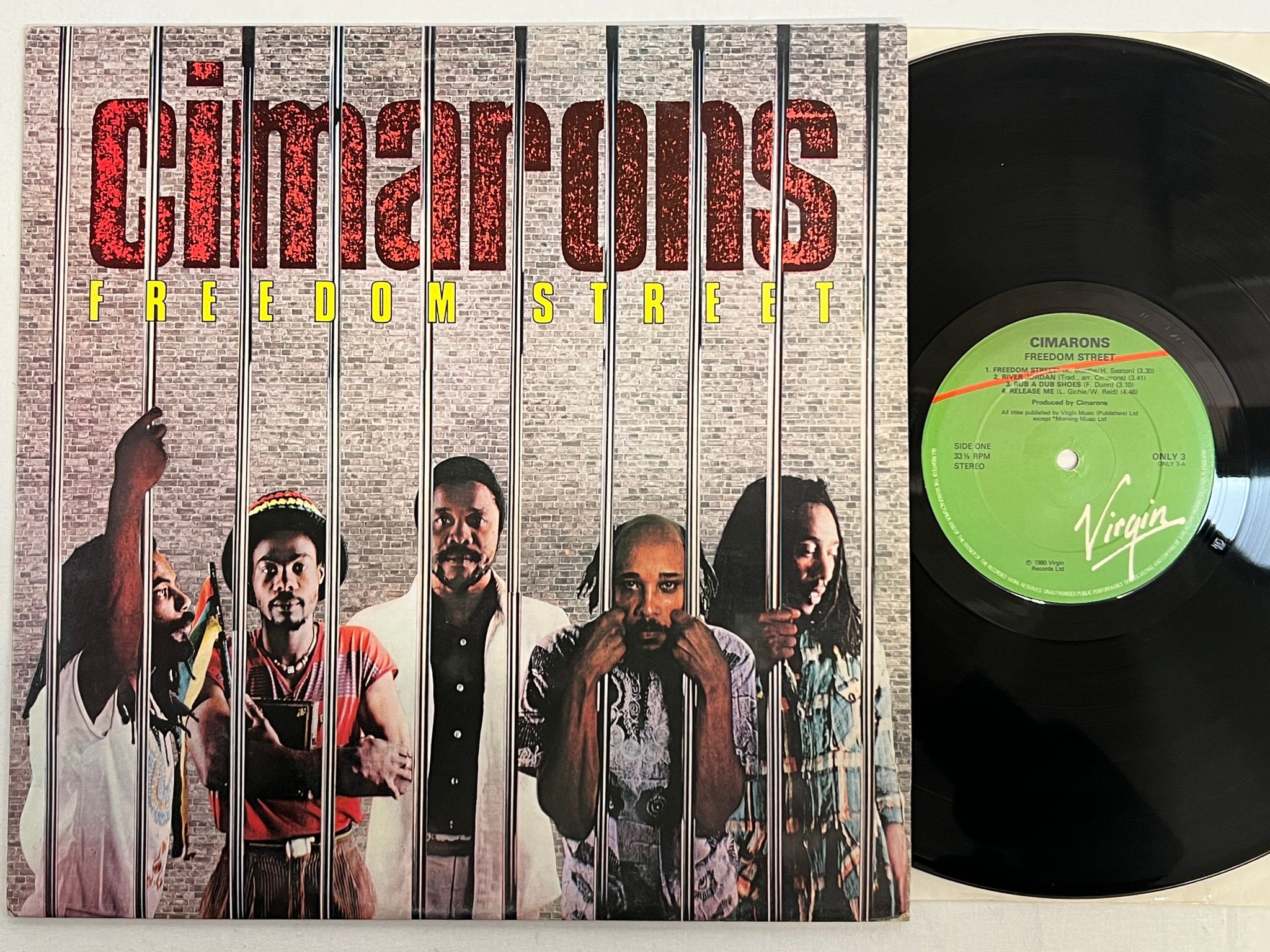 Omslagsbild för skivan CIMARONS freedom street LP -80 UK VIRGIN ONLY 3