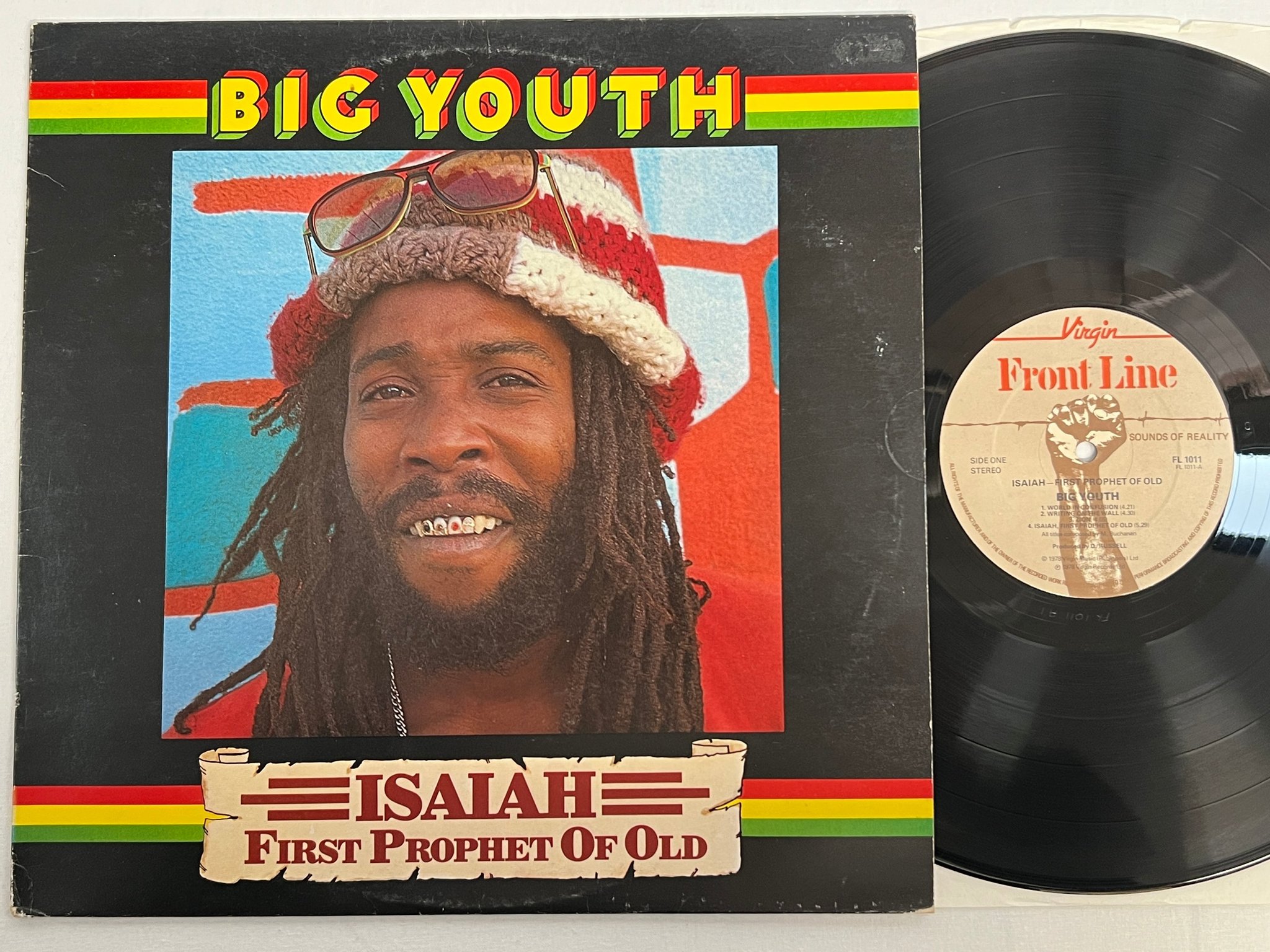 Omslagsbild för skivan BIG YOUTH isaiah - first prophet of old LP -78 UK VIRGIN FRONTLINE FL 1011
