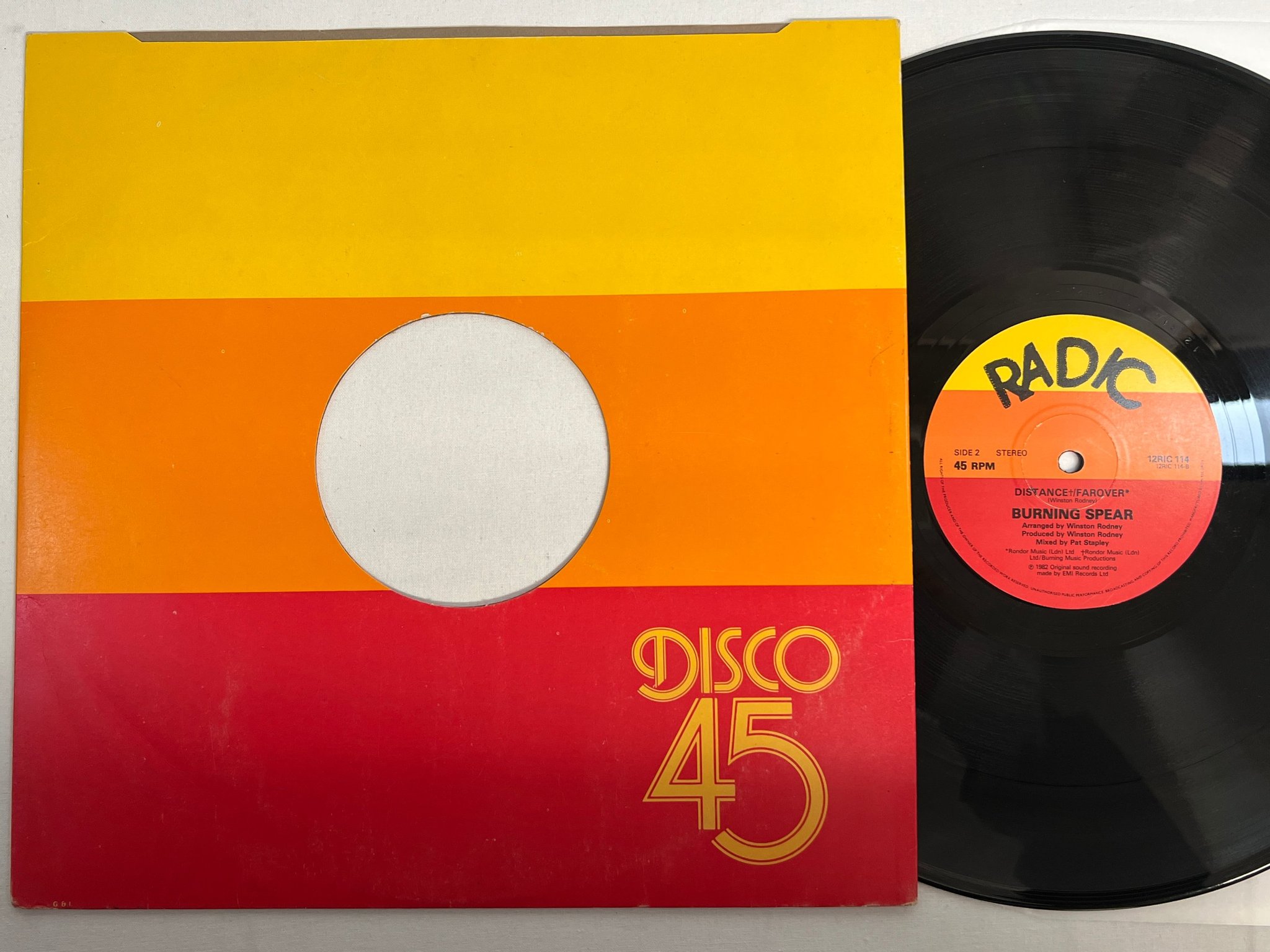 Omslagsbild för skivan BURNING SPEAR jah is my driver LP -82 RADIC 12RIC114 ** mega rare **