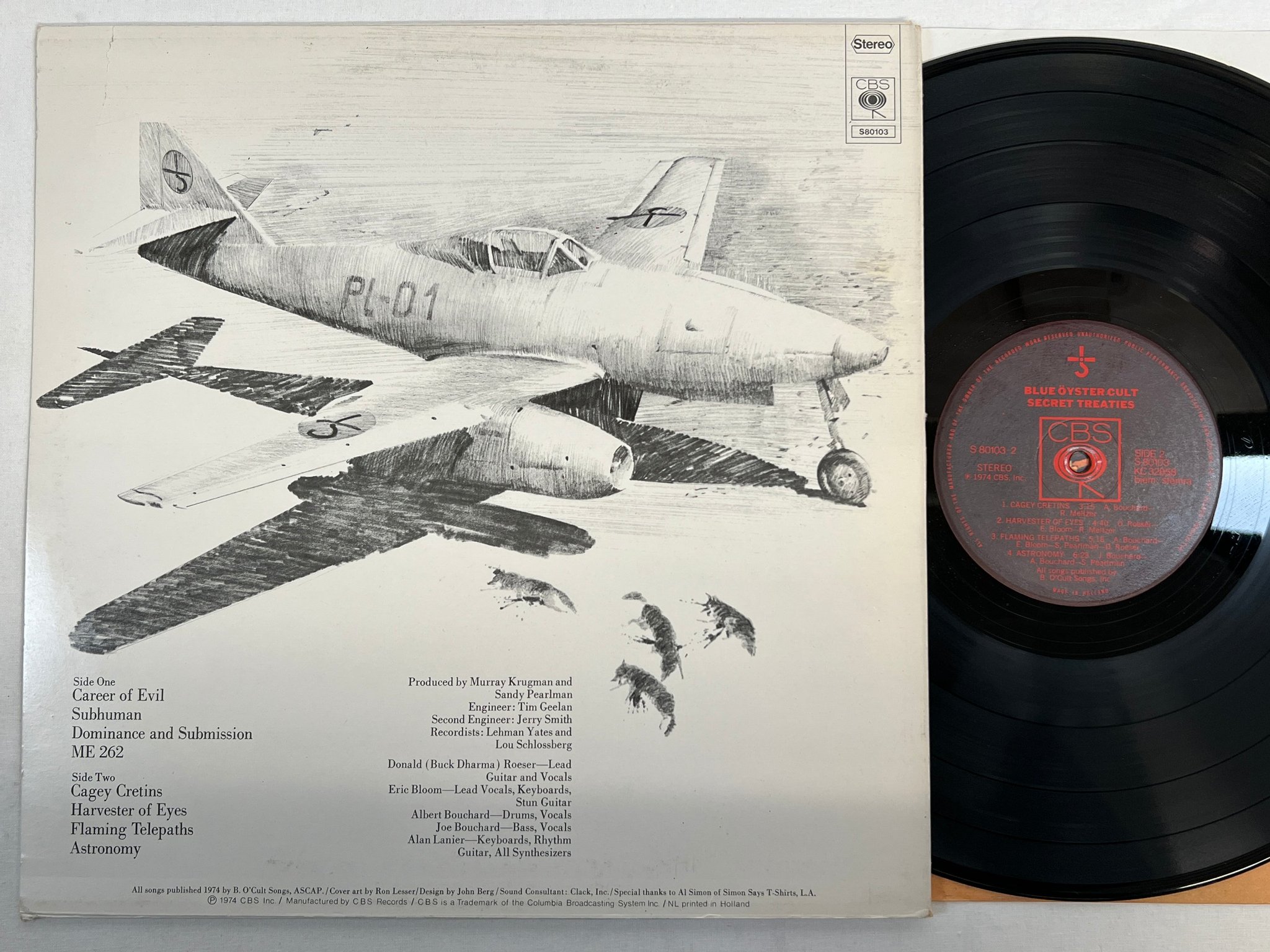 Omslagsbild för skivan BLUE ÖYSTER CULT Secret Treaties LP  Hol CBS S 80103