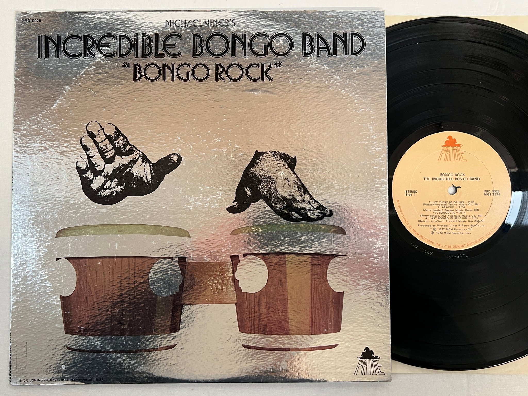 Omslagsbild för skivan INCREDIBLE BONGO BAND bongo rock LP -73 US PRIDE PRD 0028 ** massive break beat 