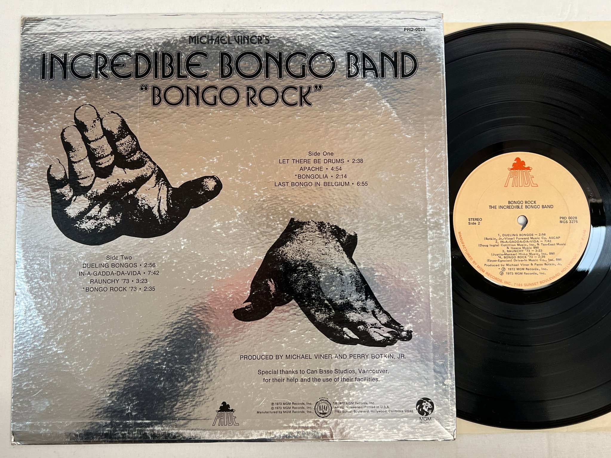 Omslagsbild för skivan INCREDIBLE BONGO BAND bongo rock LP -73 US PRIDE PRD 0028 ** massive break beat 