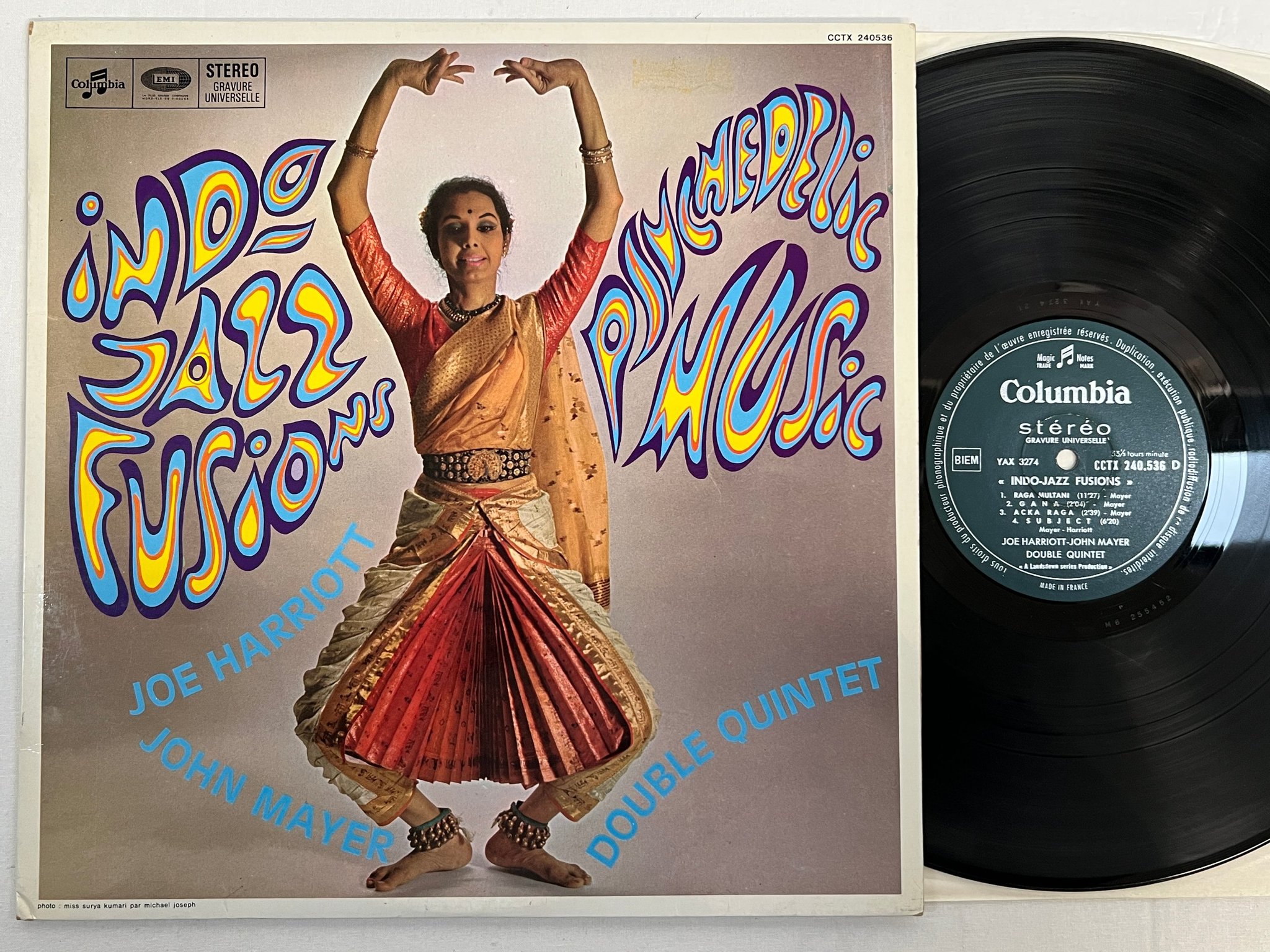 Omslagsbild för skivan JOE HARRIOTT - JOHN MAYER DOUBLE QUINETT indo-jazz fusions LP Fra  COLUMBIA CCTX