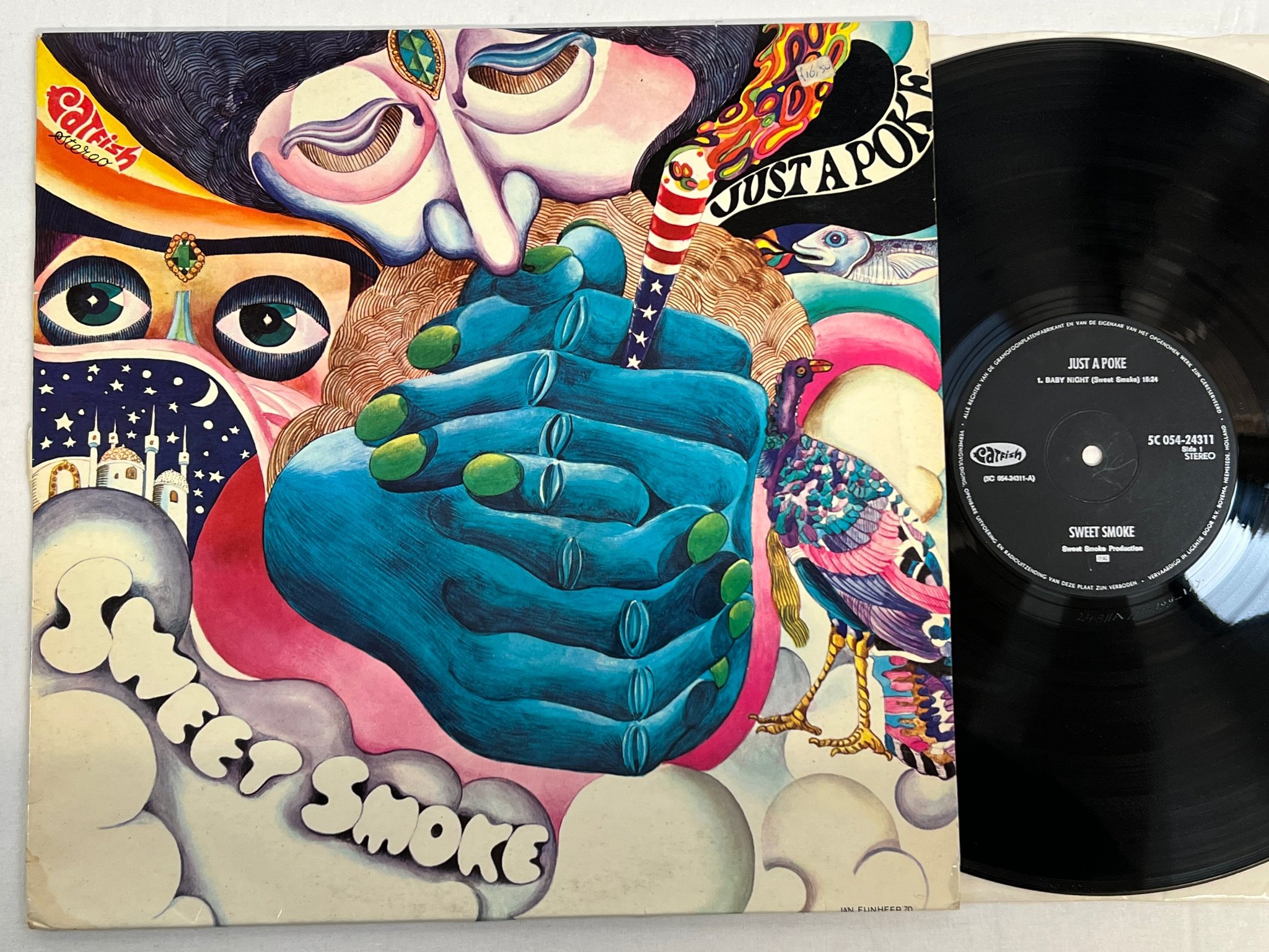 Omslagsbild för skivan SWEET SMOKE just a poke LP -70 Hol CATFISH 5C 054-24311