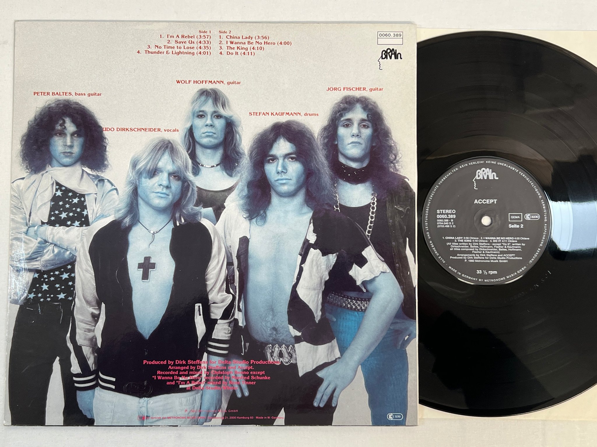 Omslagsbild för skivan ACCEPT s/t LP -80 Ger BRAIN 0060389