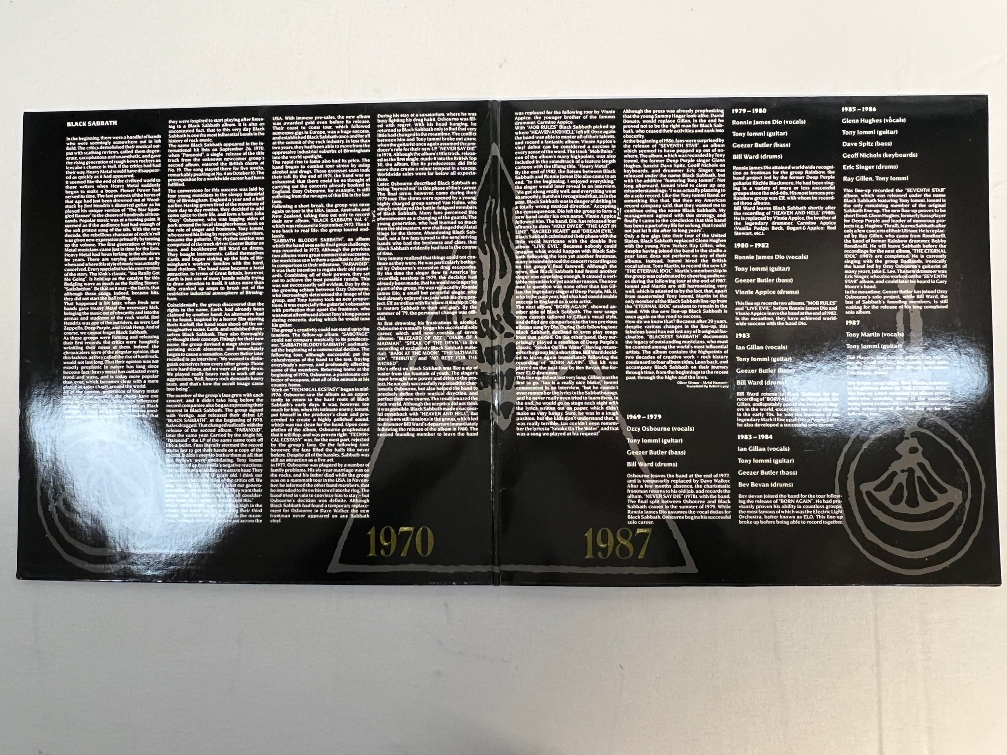 Omslagsbild för skivan BLACK SABBATH Blackest Sabbath: 1970-1987  2xLP -89 Hol VERTIGO 838 818-1