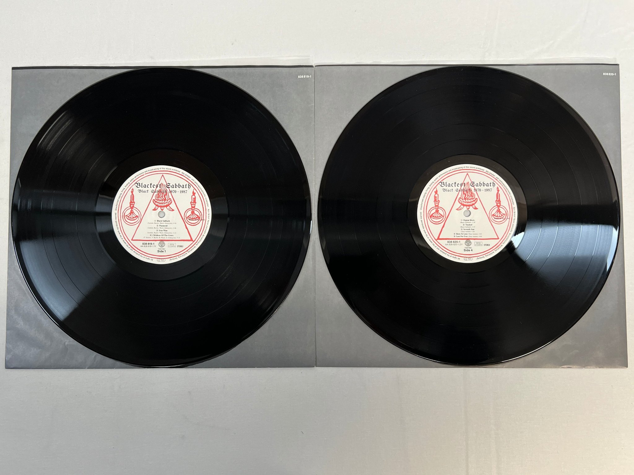 Omslagsbild för skivan BLACK SABBATH Blackest Sabbath: 1970-1987  2xLP -89 Hol VERTIGO 838 818-1