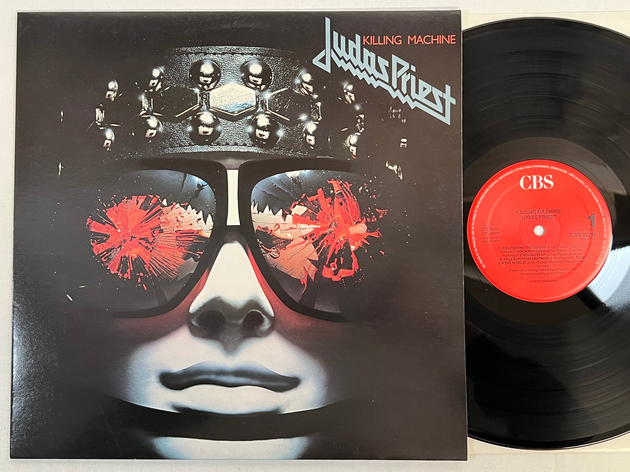 Omslagsbild för skivan JUDAS PRIEST killing machine LP -78 Hol CBS 32218