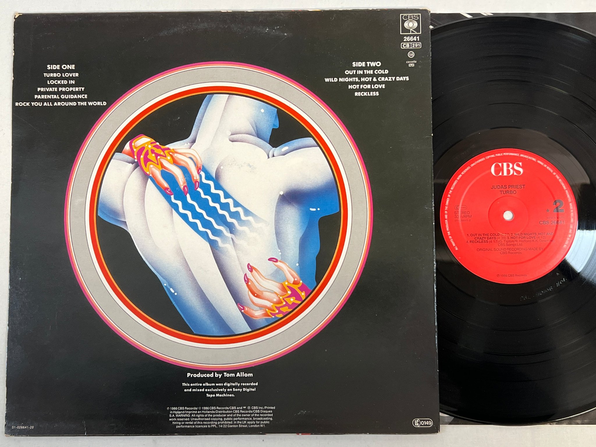 Omslagsbild för skivan JUDAS PRIEST turbo LP -86 Hol CBS 26641