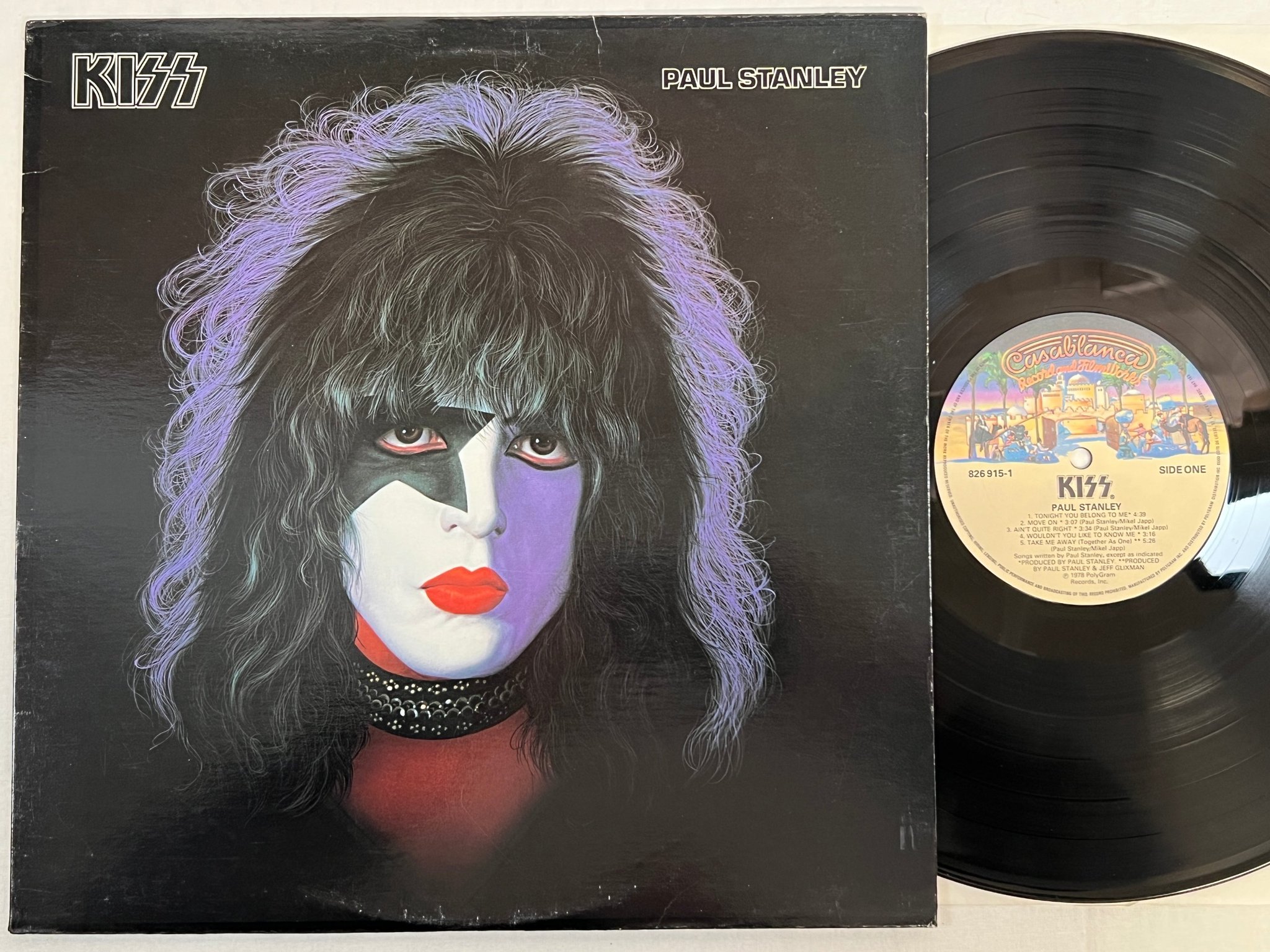 Omslagsbild för skivan PAUL STANLEY KISS LP -78 Can CASABLANCA 826915-1