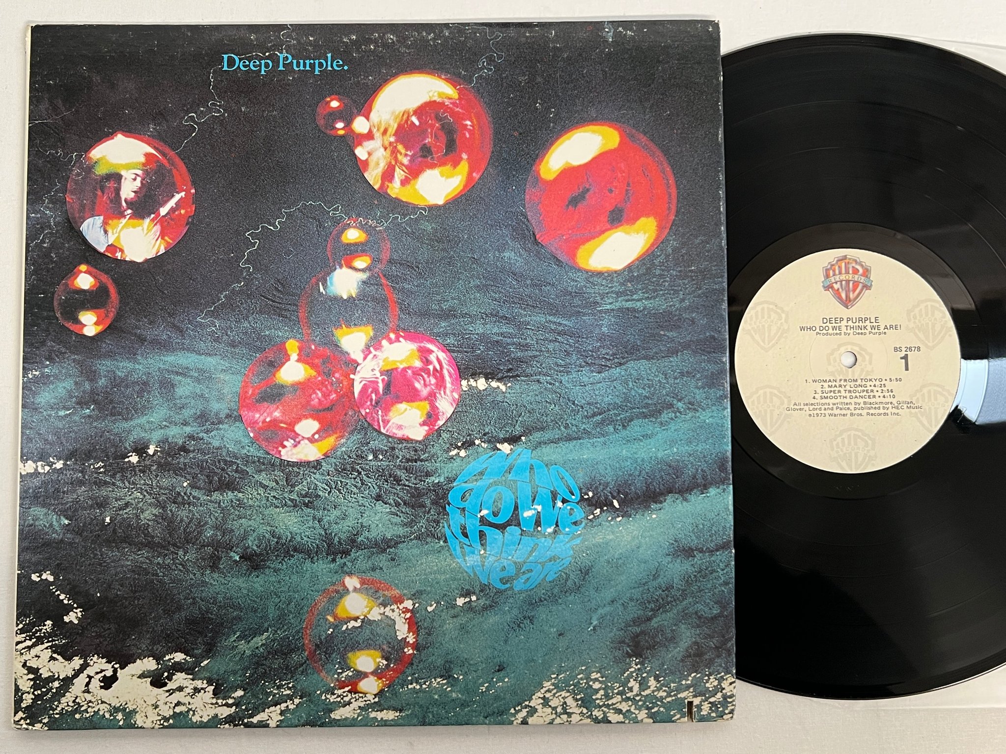 Omslagsbild för skivan DEEP PURPLE Who Do We Think We Are LP -73 US WARNER BROS BS 2678