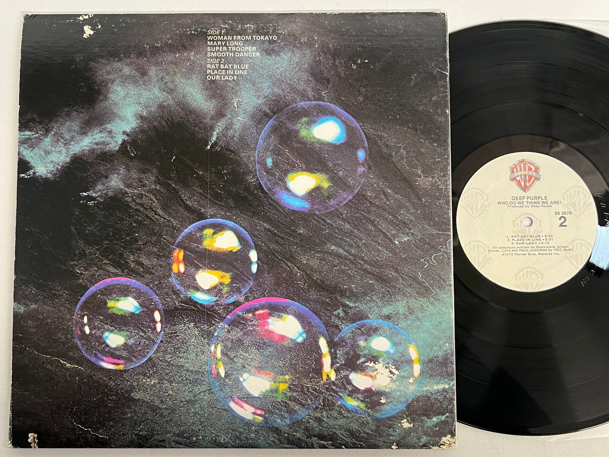 Omslagsbild för skivan DEEP PURPLE Who Do We Think We Are LP -73 US WARNER BROS BS 2678