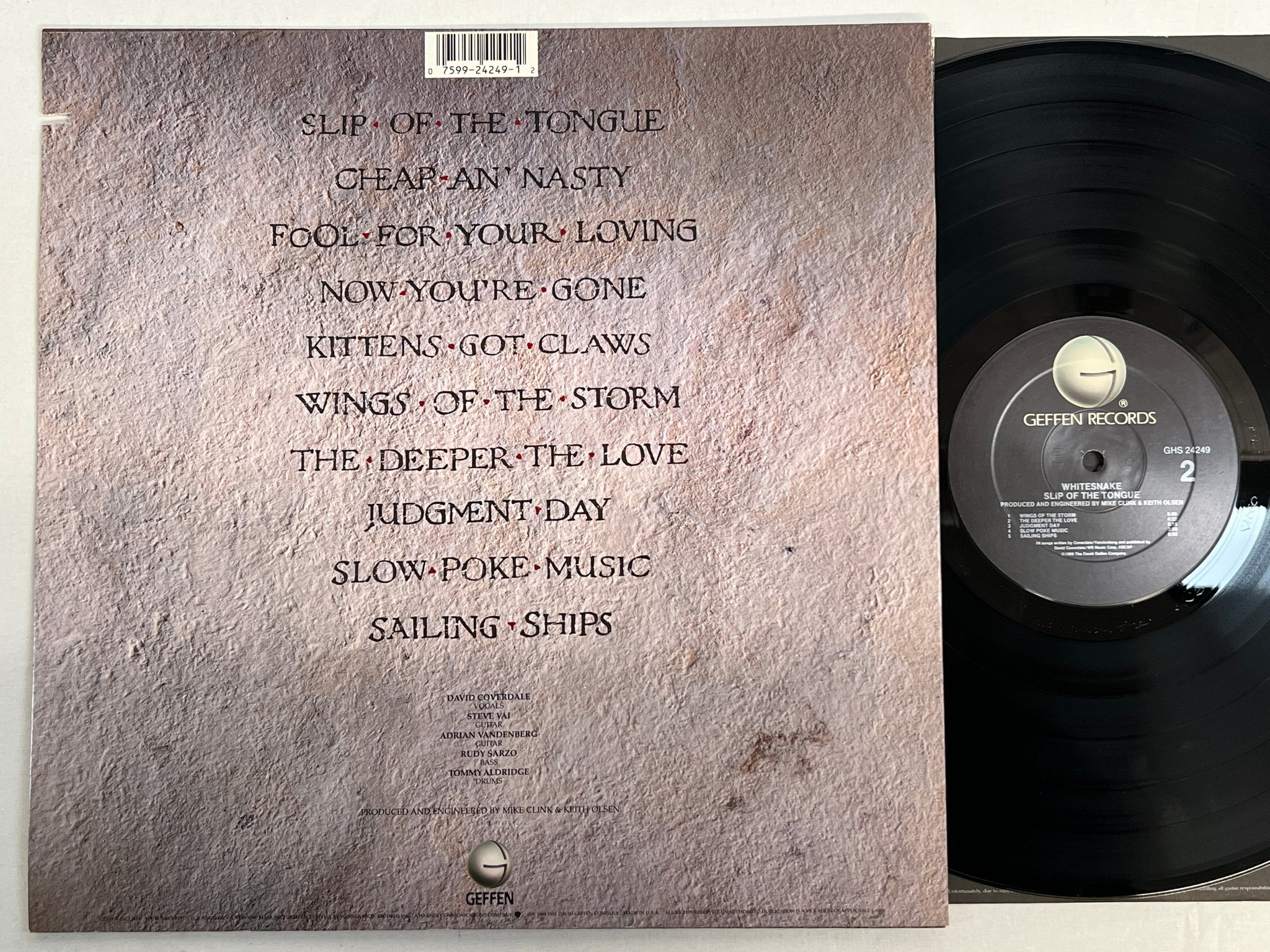 Omslagsbild för skivan WHITESNAKE slip of the tongue LP -89 US GEFFEN GHS 24249