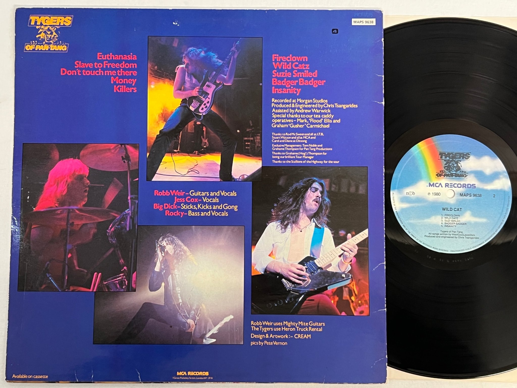 Omslagsbild för skivan TYGERS OF PAN TANG Wild Cat LP -81 ncb MAPS 9638 