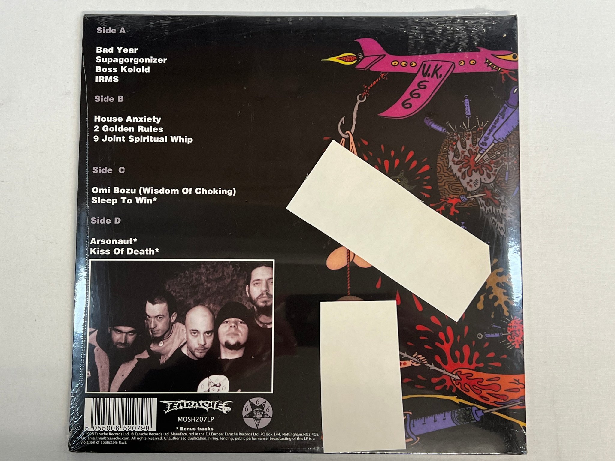 Omslagsbild för skivan IRON MONKEY our problem 2xLP 2012 UK weed green 200 COPIES ONLY sealed DOOM META