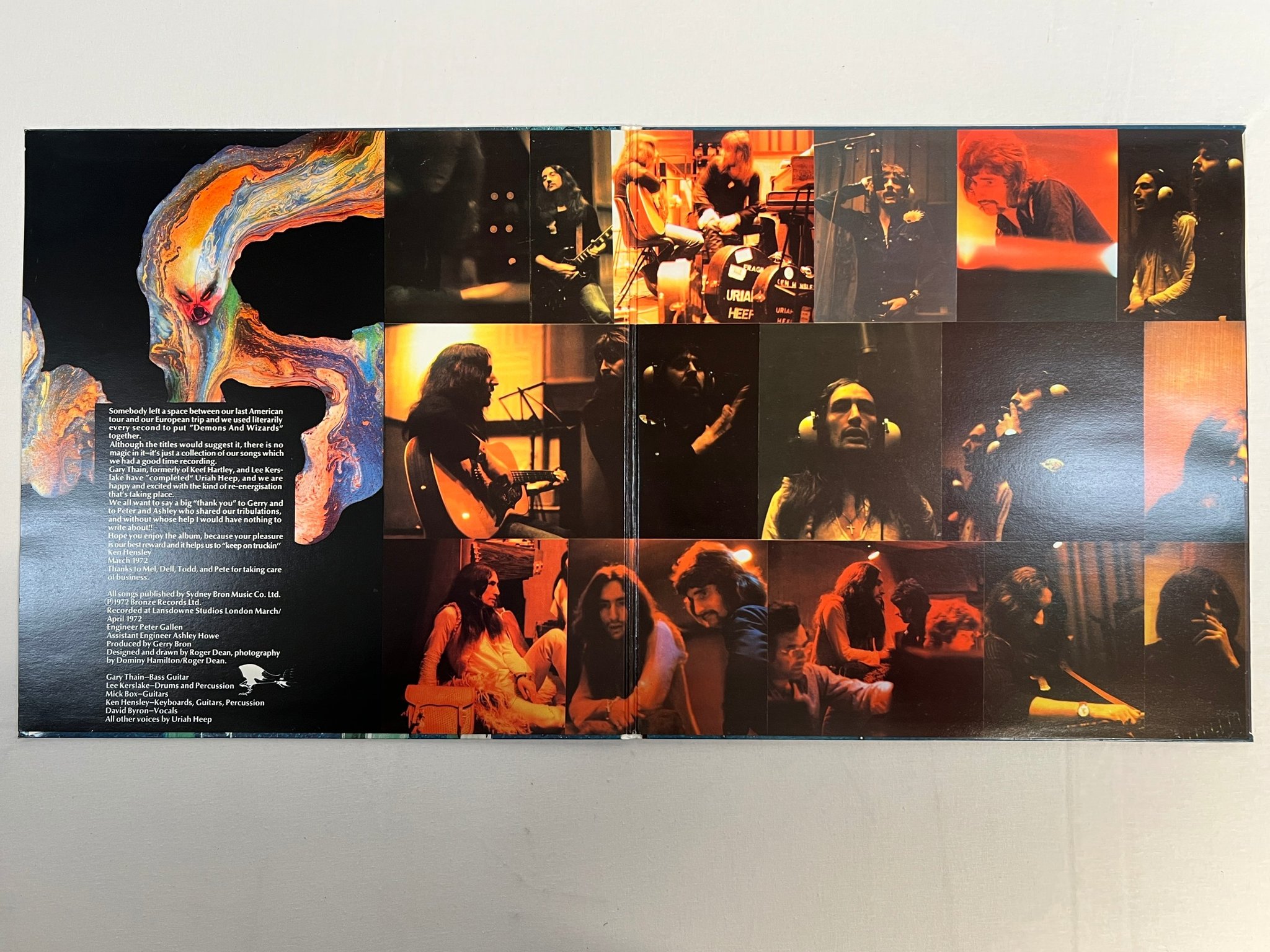 Omslagsbild för skivan URIAH HEEP demons and wizards LP -72 ncb ISLAND ILPS 9193