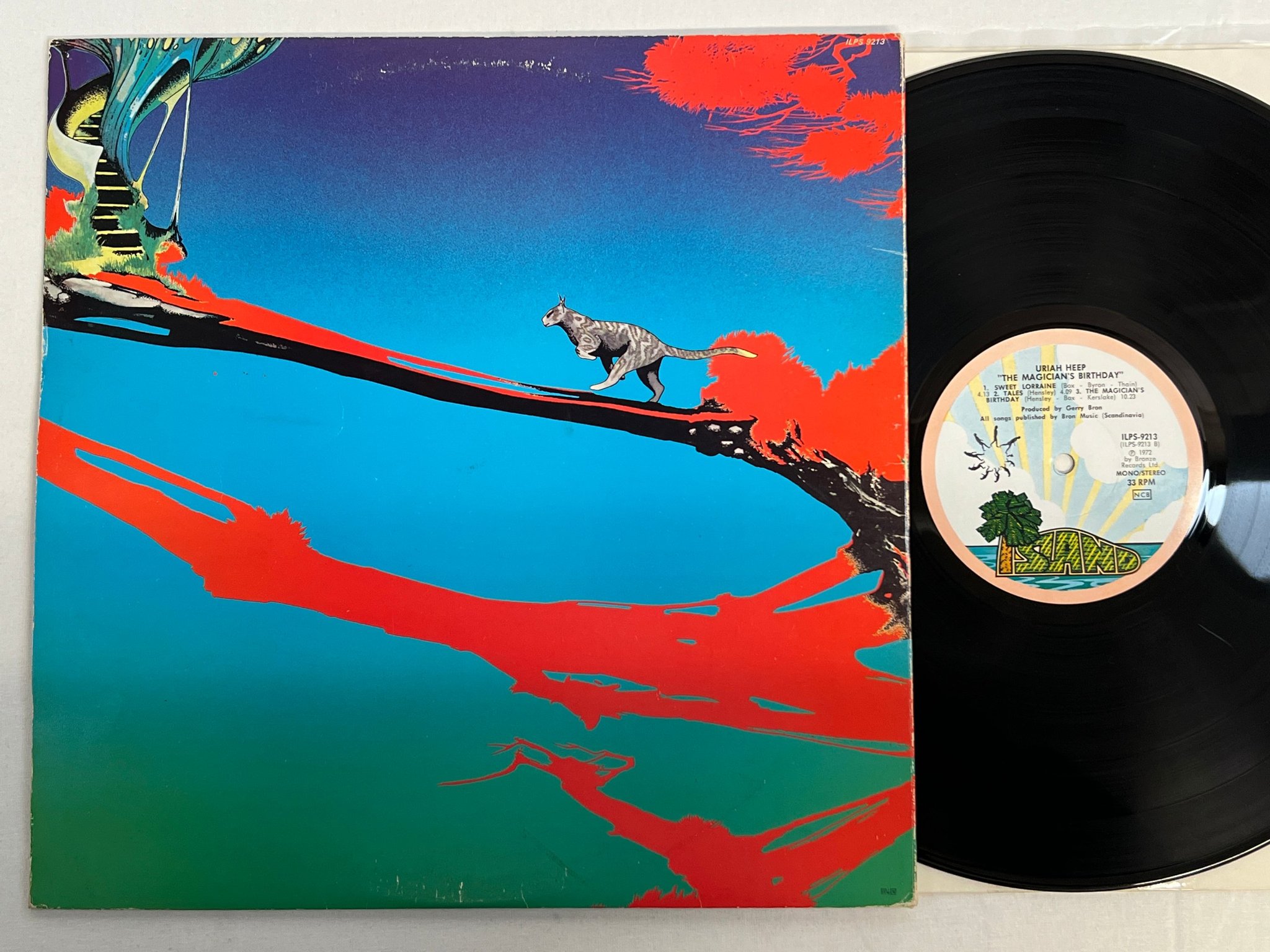 Omslagsbild för skivan URIAH HEEP the magicians birthday LP -72 ncb ISLAND ILPS 9213