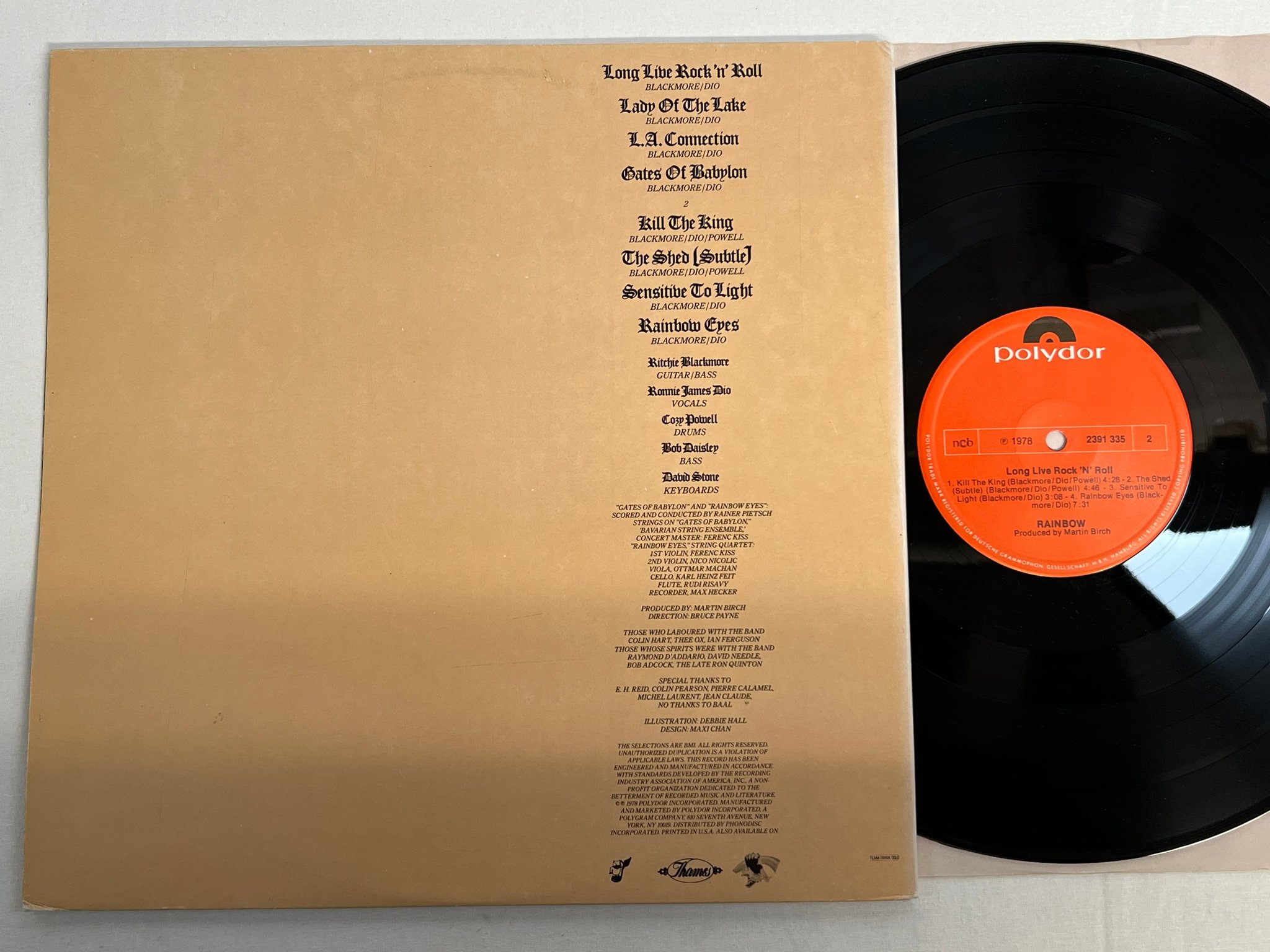 Omslagsbild för skivan RAINBOW long live rock n roll LP -78 ncb POLYDOR 2391335