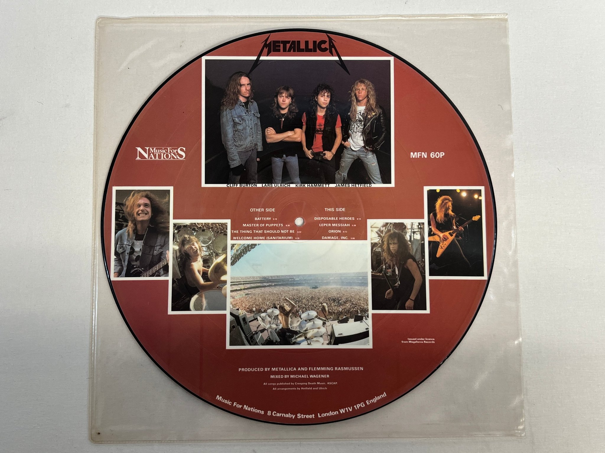 Omslagsbild för skivan METALLICA Master Of Puppets PICTURE DISC MUSIC FOR NATIONS MFN 60P