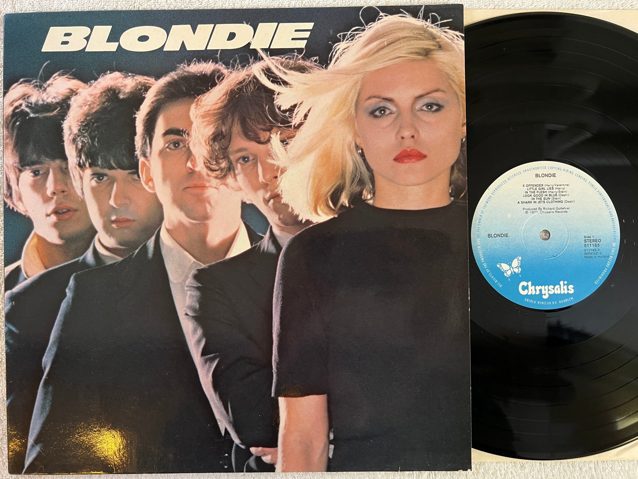 Omslagsbild för skivan BLONDIE s/t LP -77 Hol CHRYSALIS 511165