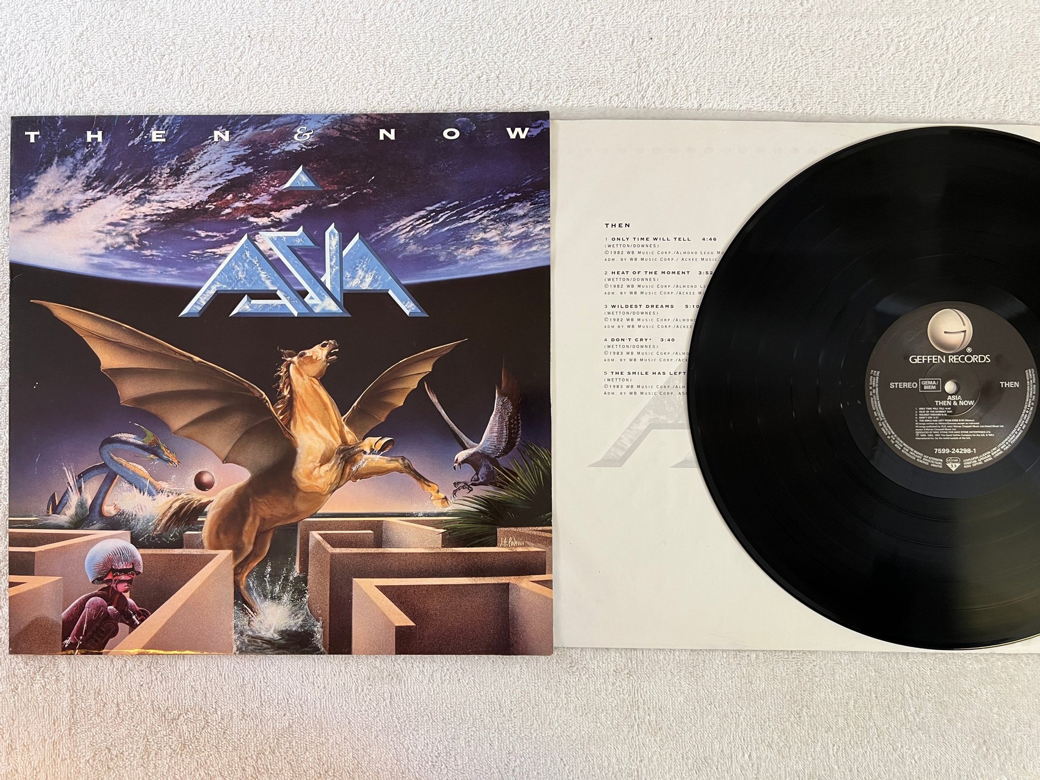 Omslagsbild för skivan ASIA then & now LP -90 Ger GEFFEN 7599 24298-1