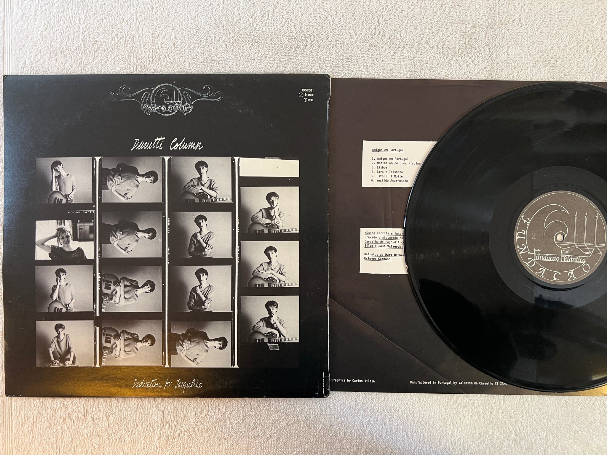 Omslagsbild för skivan DURUTTI COLUMN Amigos Em Portugal LP -83 PORTUGAL 1652071 avantgarde 