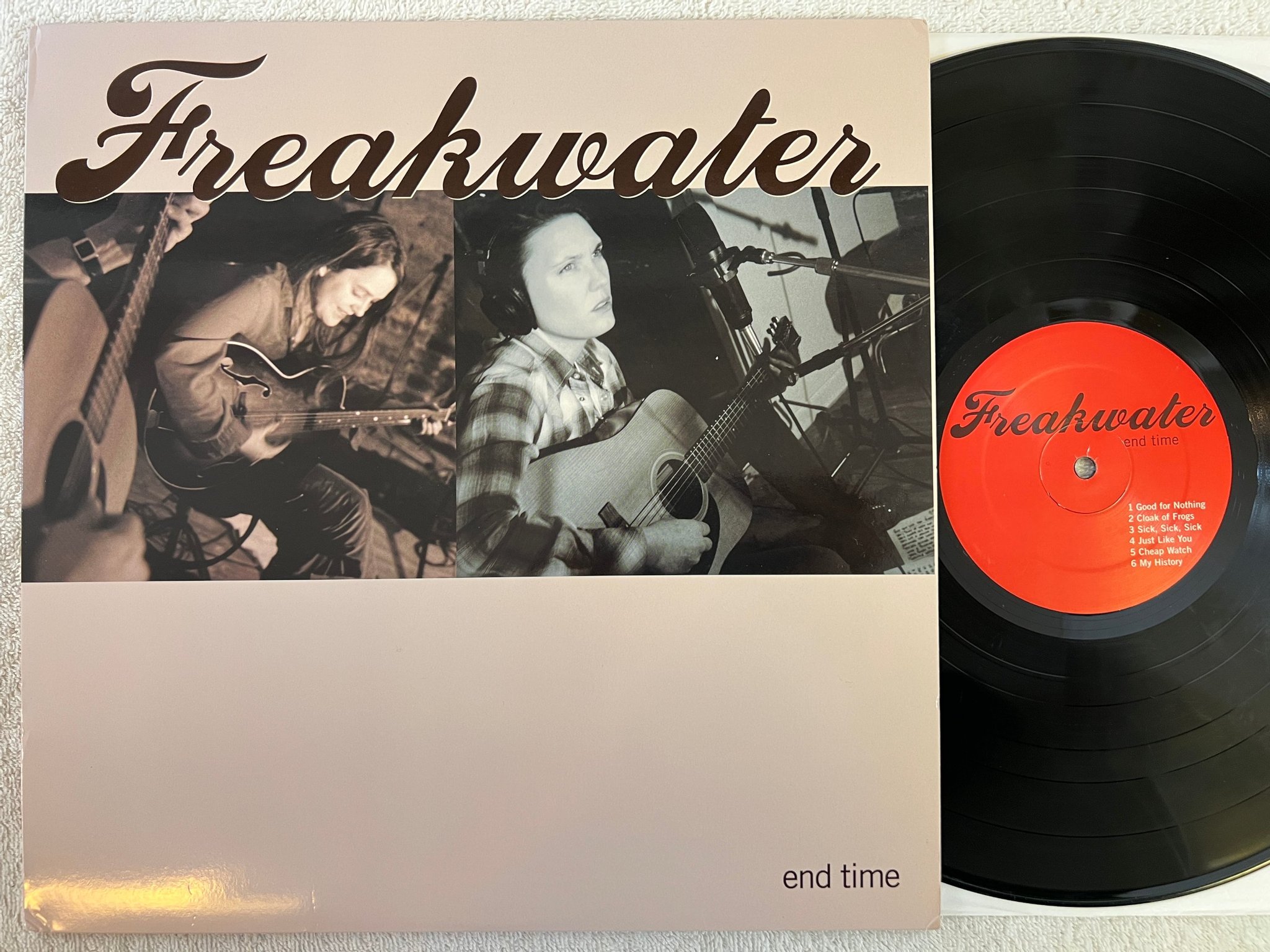 Omslagsbild för skivan FREAKWATER End Time LP -99 US THRILL JOCKEY Thrill066