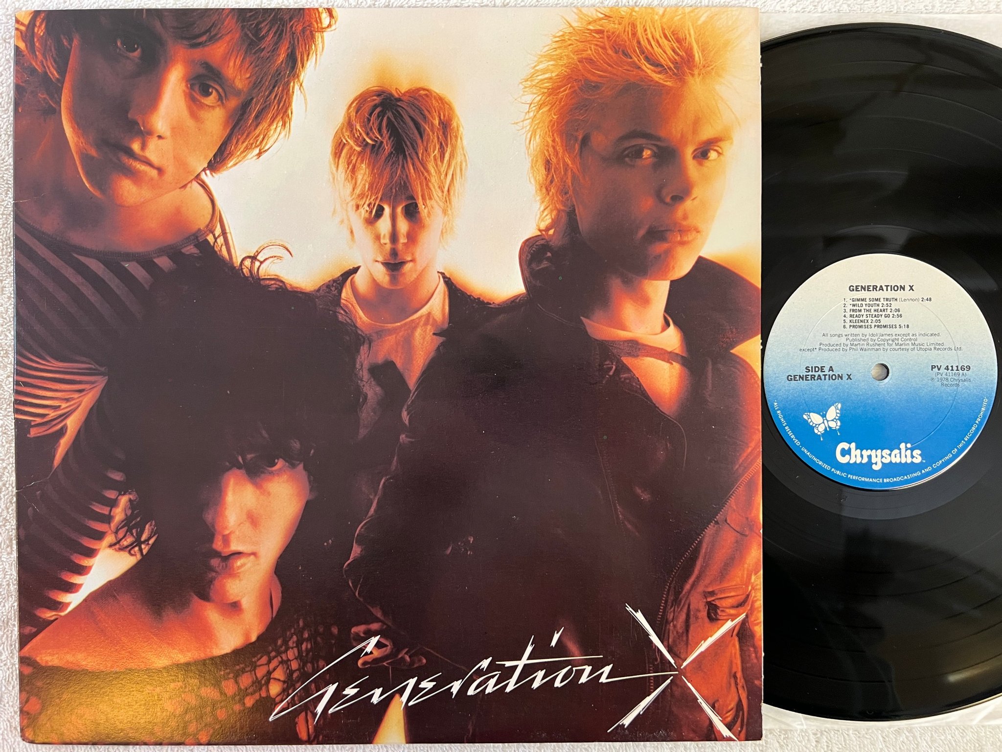 Omslagsbild för skivan GENERATION X s/t LP -78 US CHRYSALIS PV 41169