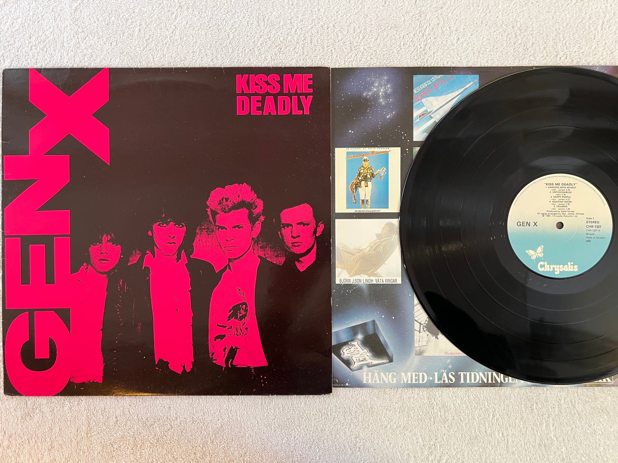 Omslagsbild för skivan GEN  X kiss me deadly LP -81 ncb CHRYSALIS CHR 1327