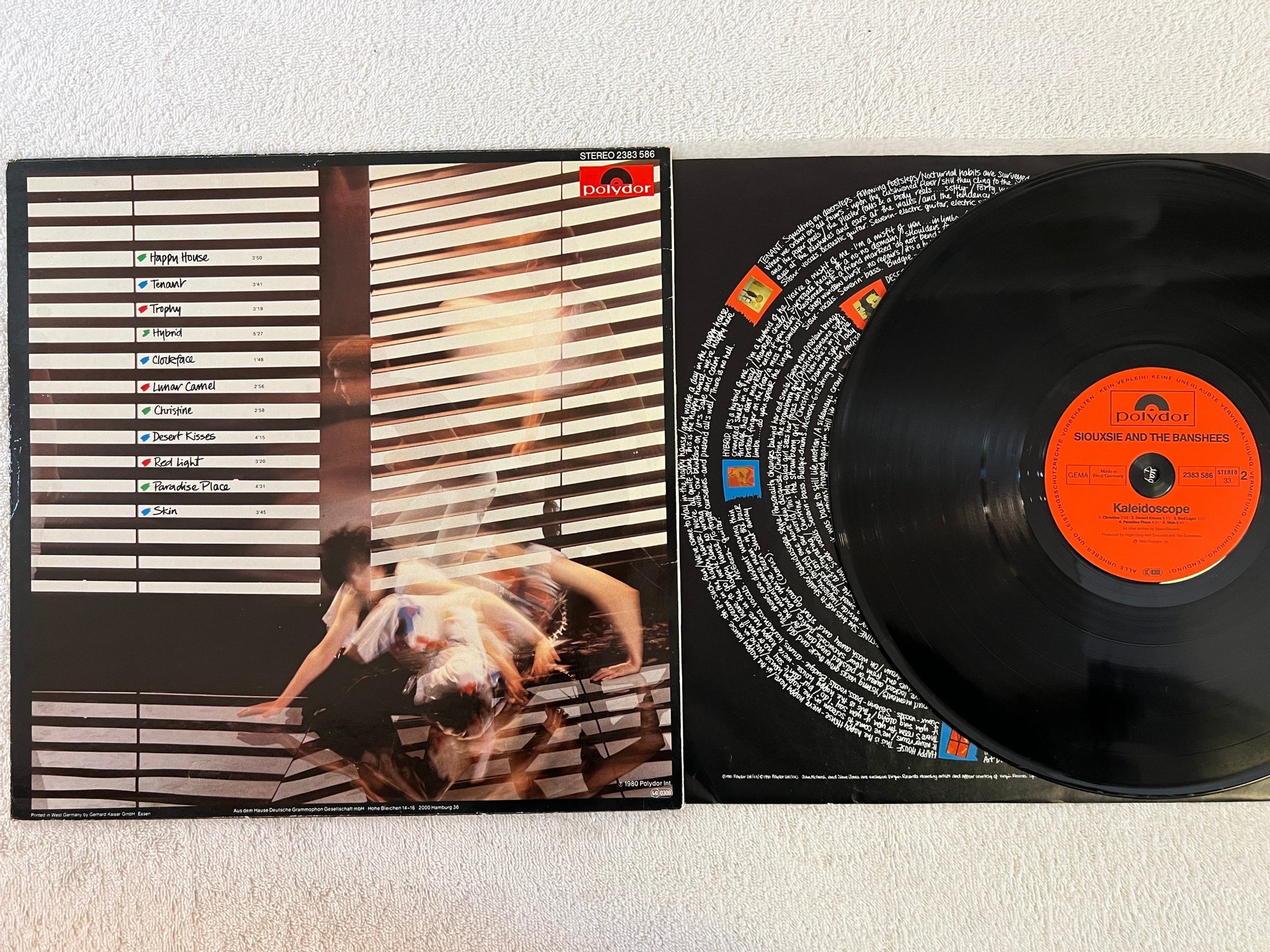 Omslagsbild för skivan SIOUXSIE AND THE BANSHEES kaleidoscope LP Ger POLYDOR 2383586