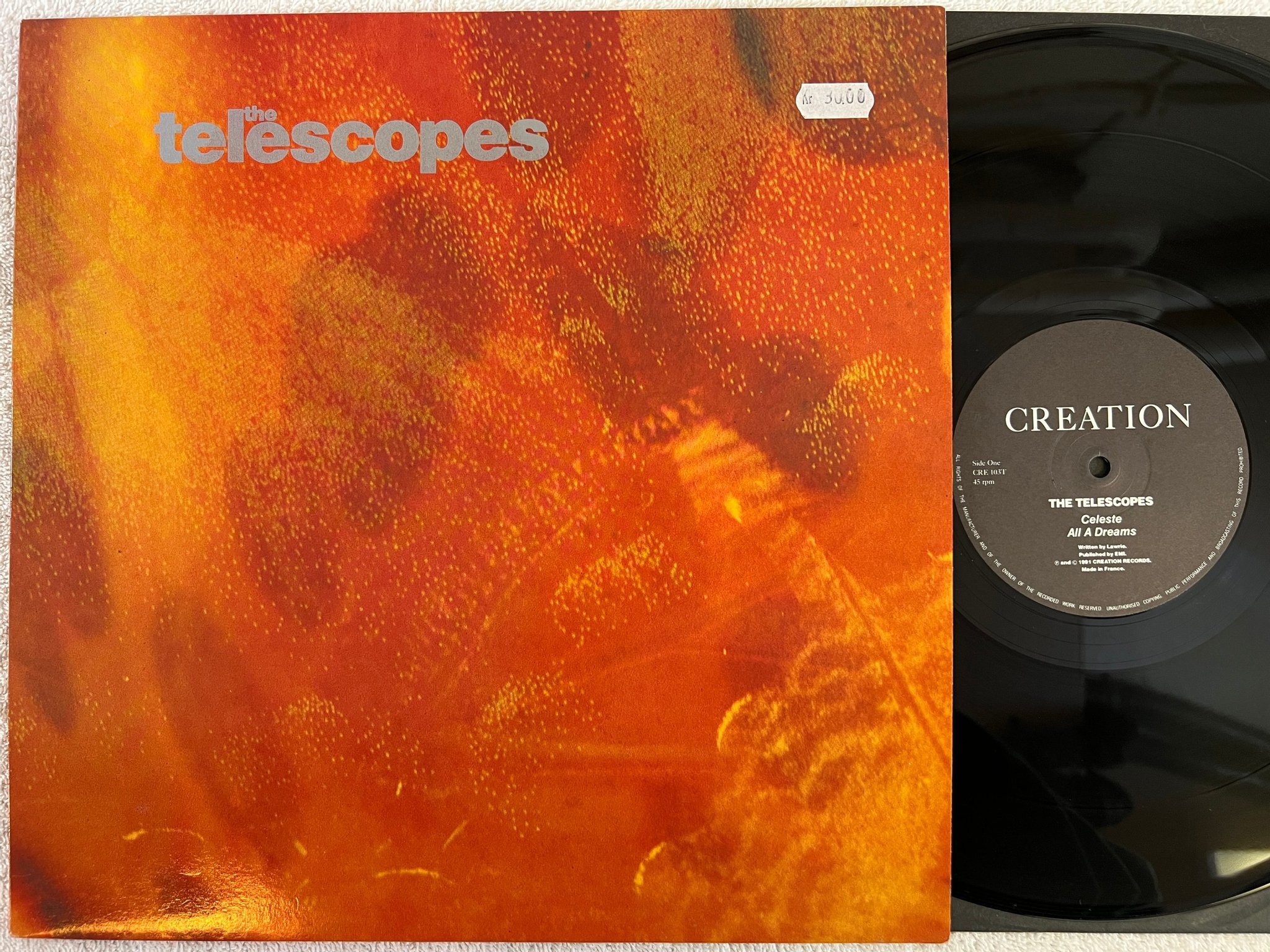 Omslagsbild för skivan THE TELESCOPES Celeste 12"single -91 UK creation cre 103t INDIE ROCK