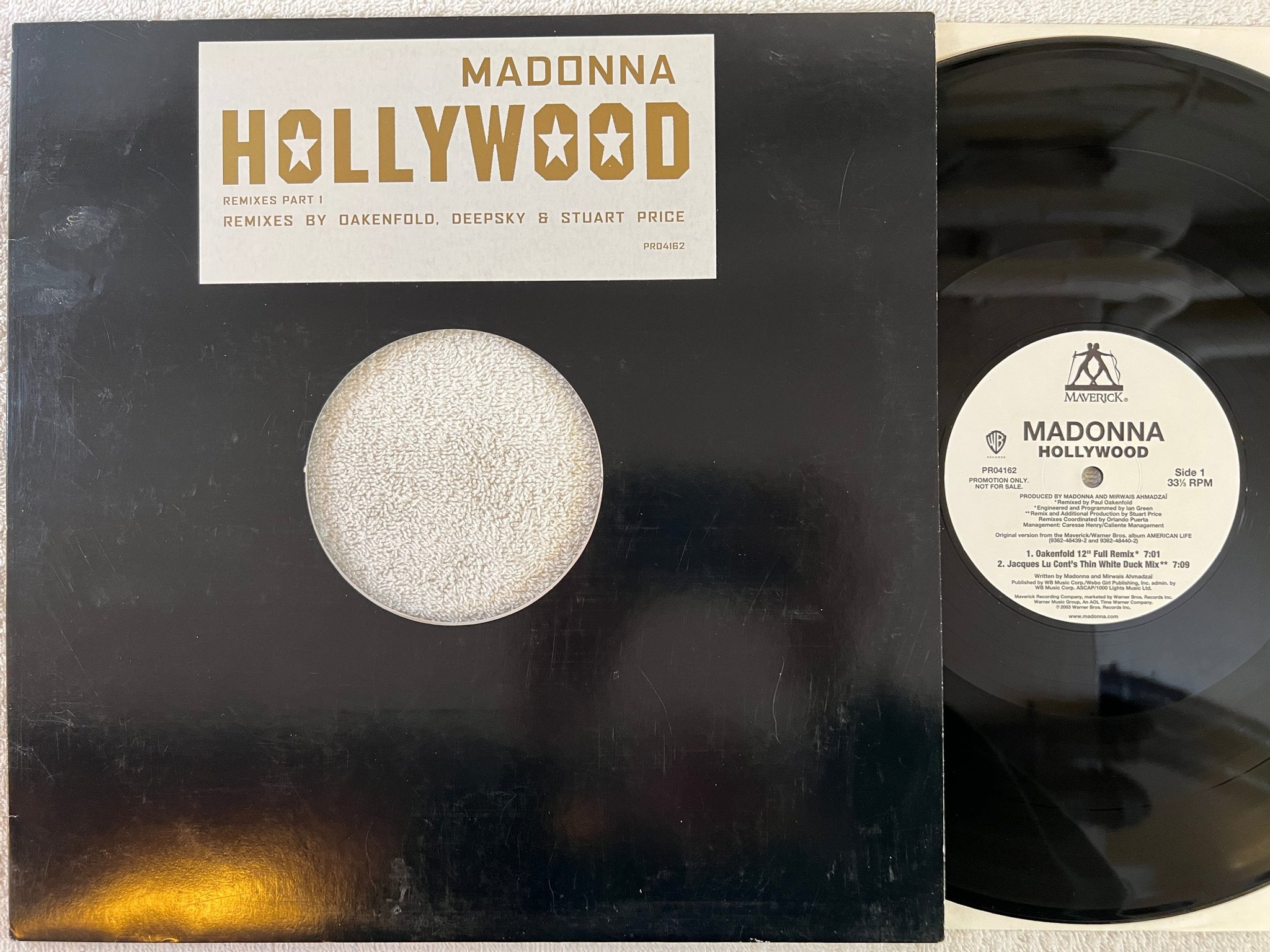 Omslagsbild för skivan MADONNA hollywood 12"single 2003 Ger MAVERICK PROMO PRO4162