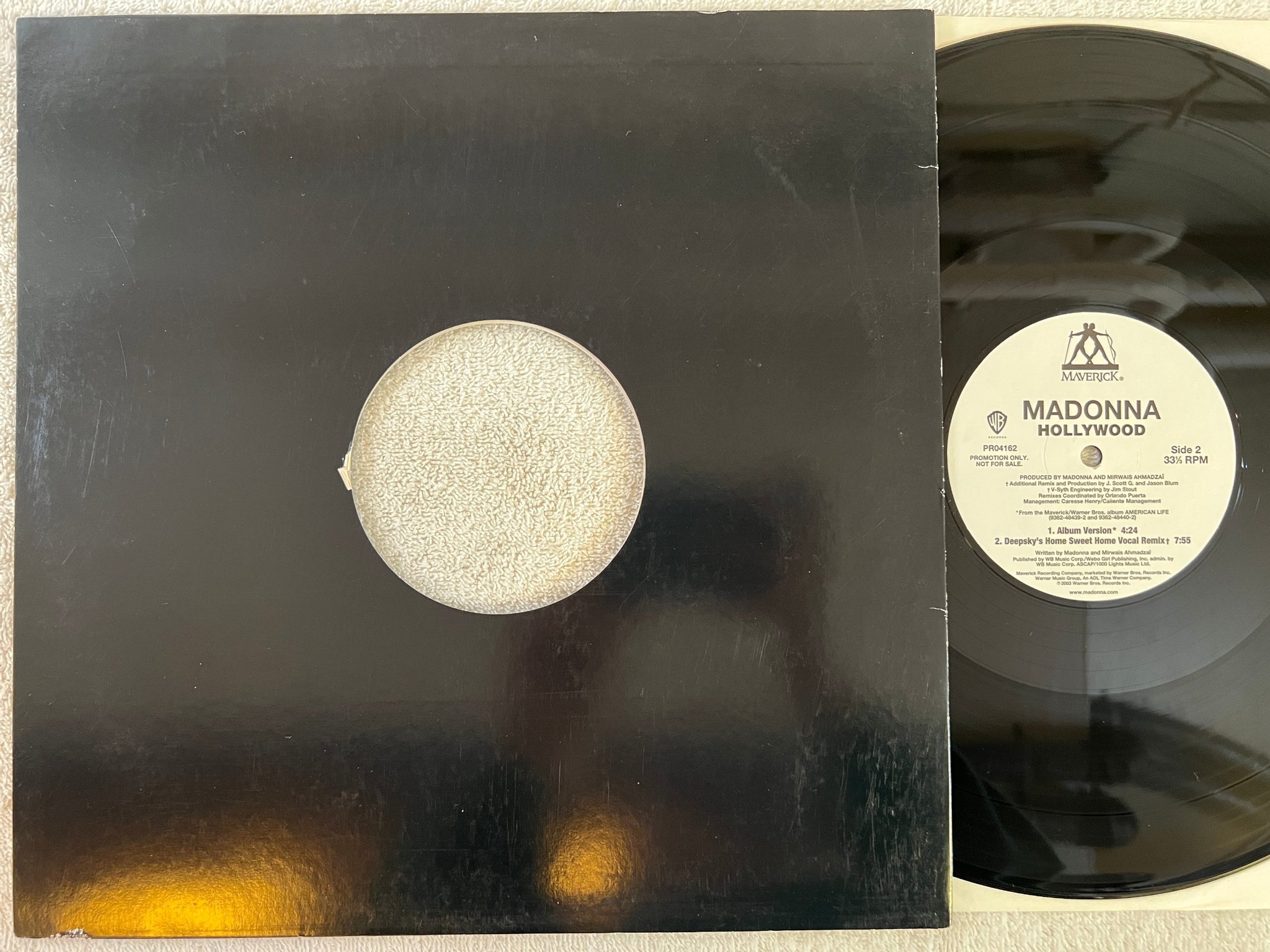 Omslagsbild för skivan MADONNA hollywood 12"single 2003 Ger MAVERICK PROMO PRO4162