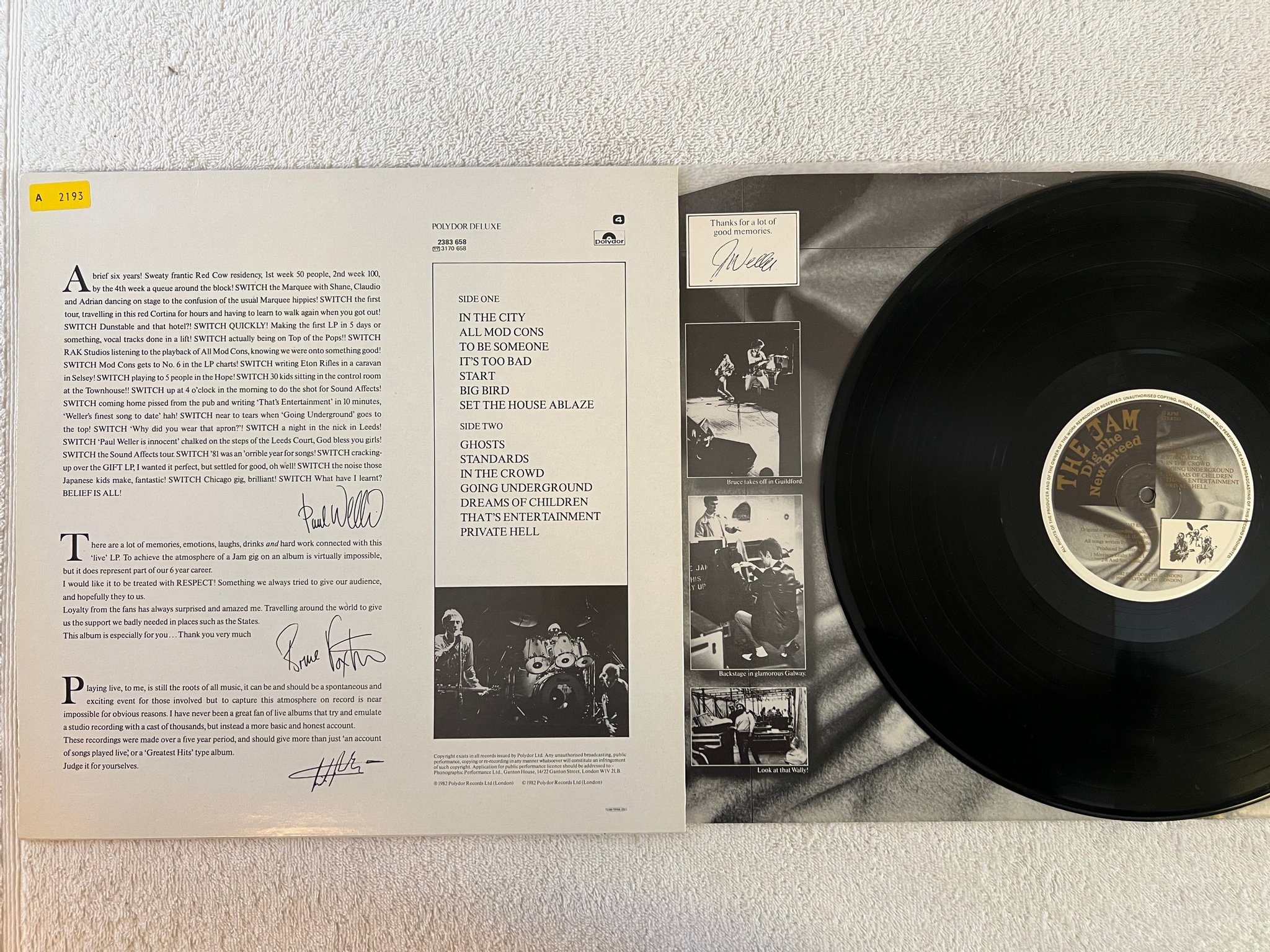 Omslagsbild för skivan THE JAM dig the new breed LP -82 ncb POLYDOR 2383658