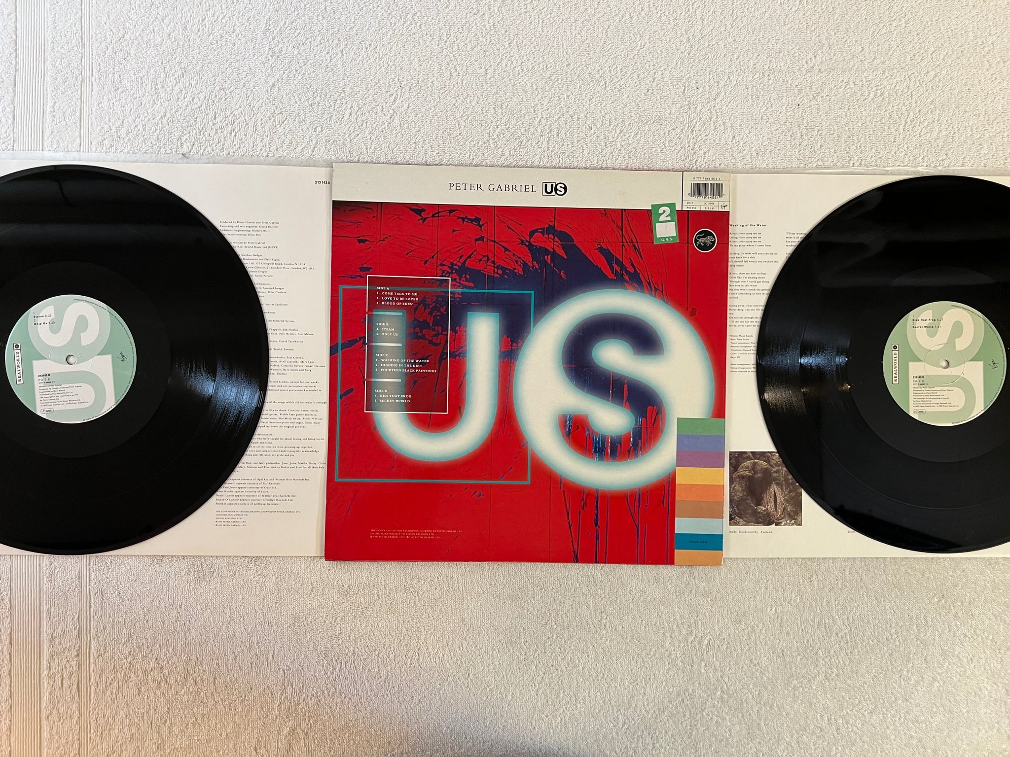 Omslagsbild för skivan PETER GABRIEL us 2xLP -92 EU VIRGIN 213 143