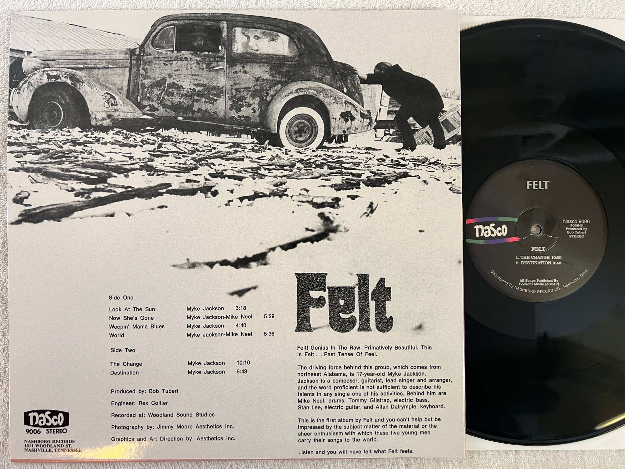 Omslagsbild för skivan FELT s/t LP re 2013 US NASCO 9006 180gram PSYCH ROCK ** rare **