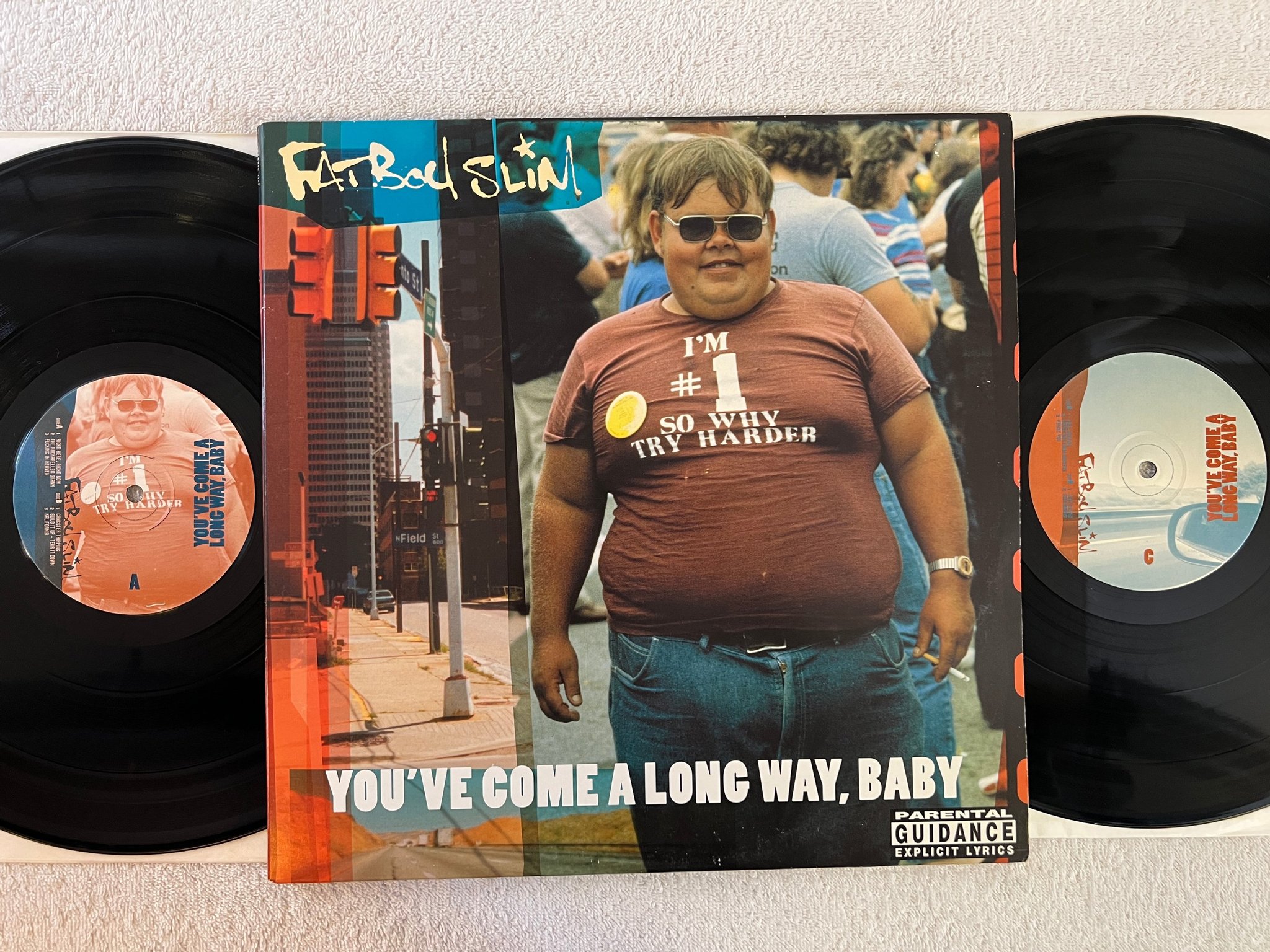 Omslagsbild för skivan FATBOY SLIM You've Come A Long Way, Baby 2xLP -98 UK OG ** rare electronic class