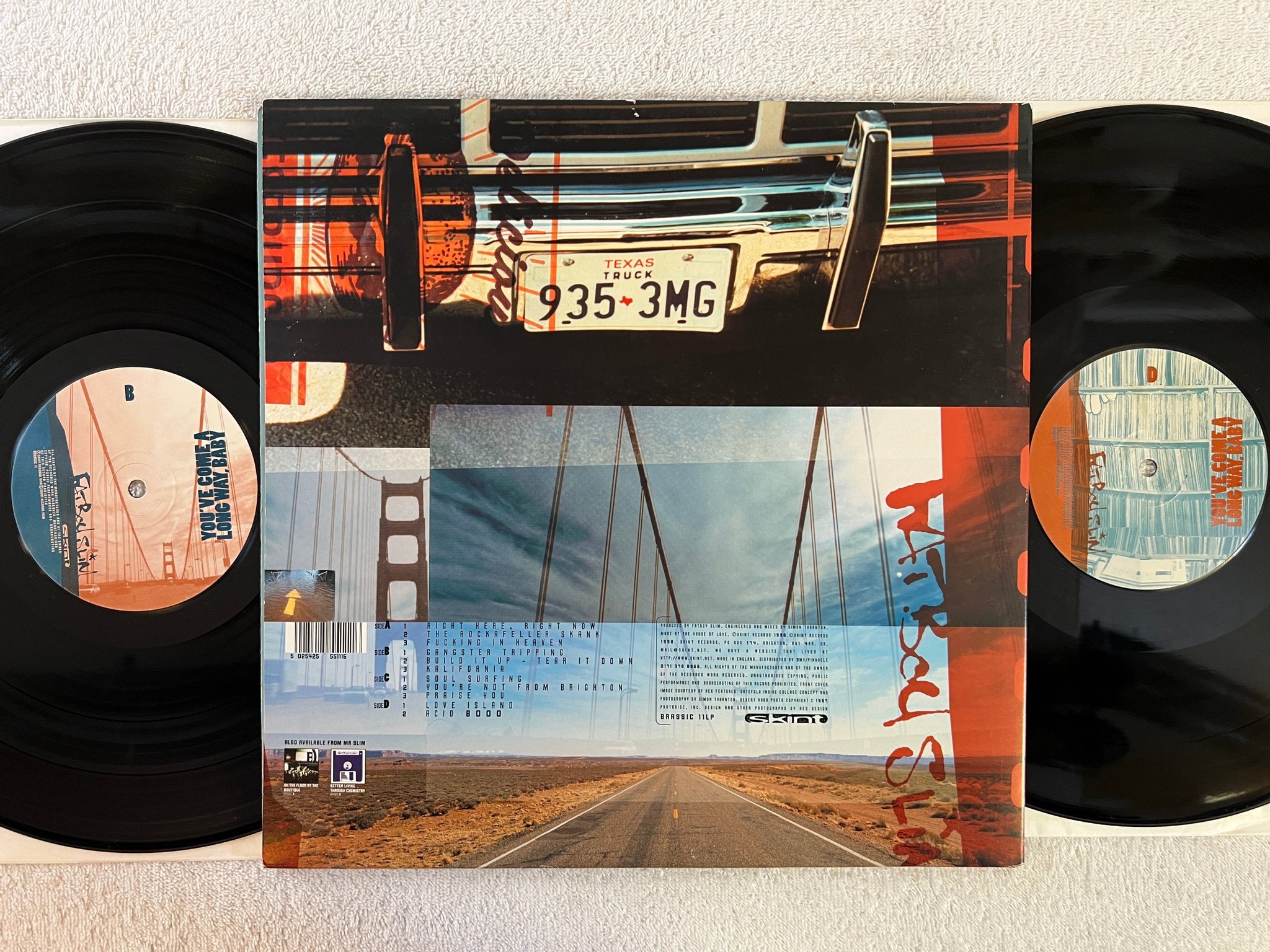 Omslagsbild för skivan FATBOY SLIM You've Come A Long Way, Baby 2xLP -98 UK OG ** rare electronic class