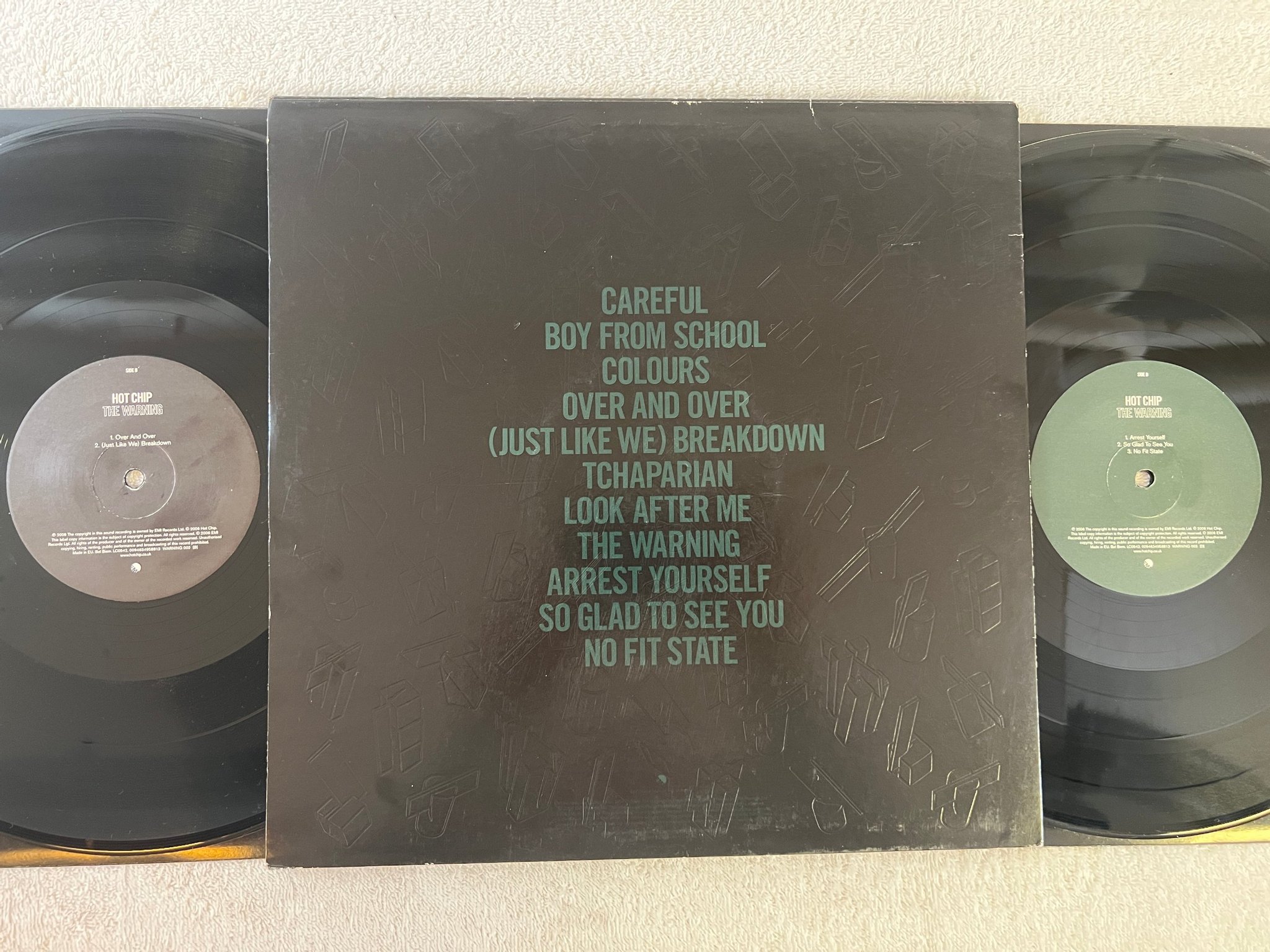 Omslagsbild för skivan HOT CHIP the warning 2xLP 2006 US EMI 094636280813 electronic rock