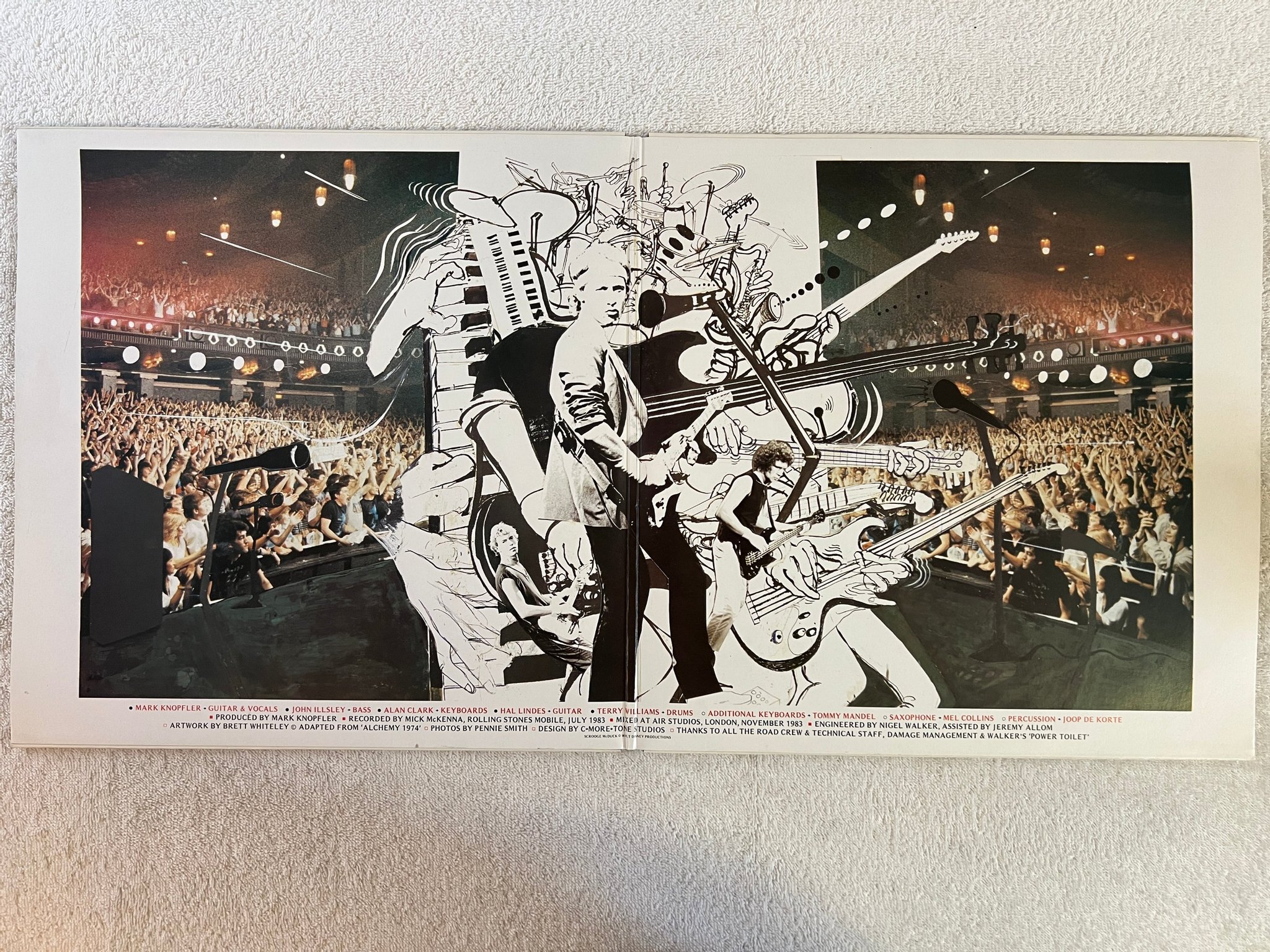 Omslagsbild för skivan DIRE STRAITS alchemy 2xLP -84 Hol VERTIGO 818244-1