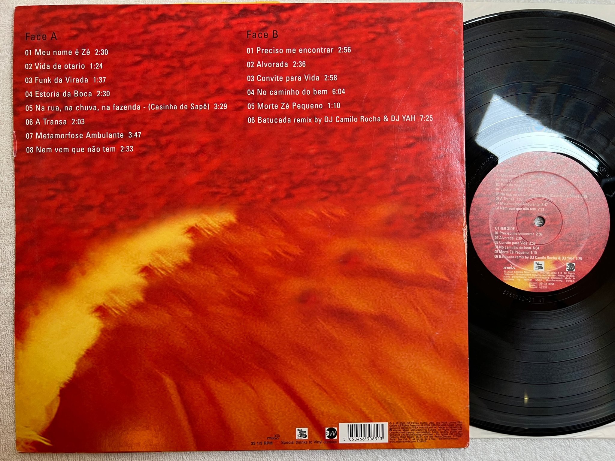 Omslagsbild för skivan ANTONIO PINTO & ED CORTES city of god LP 2003 EU MILAN 5050466 308313