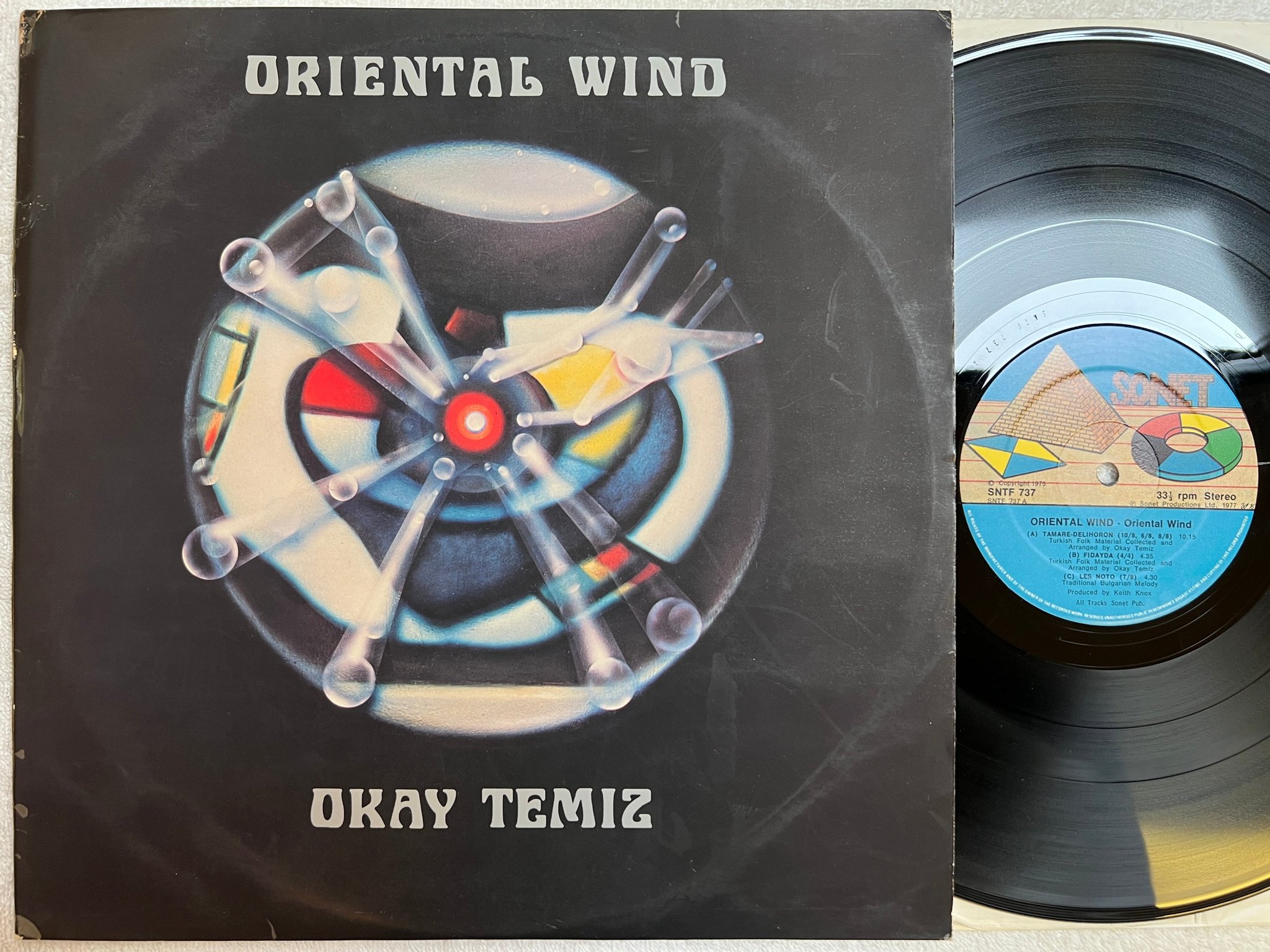 Omslagsbild för skivan ORIENTAL WIND s/t LP -77 UK SONET SNTF 737 Okay Temiz 