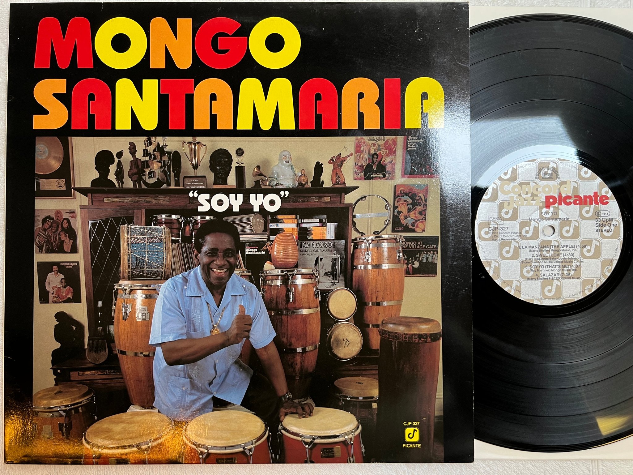 Omslagsbild för skivan MONGO SANTAMARIA Soy Yo LP -87 Ger CONCORD CJP 327 latin jazz