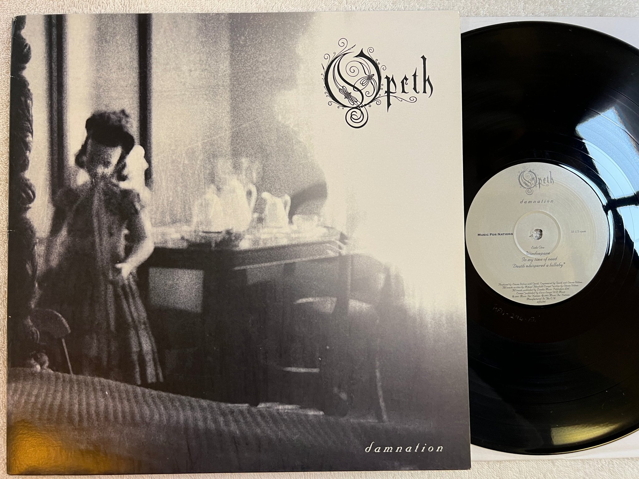 Omslagsbild för skivan OPETH damnation LP 2003 MUSIC FOR NATIONS MFN294 *** R A R E ***