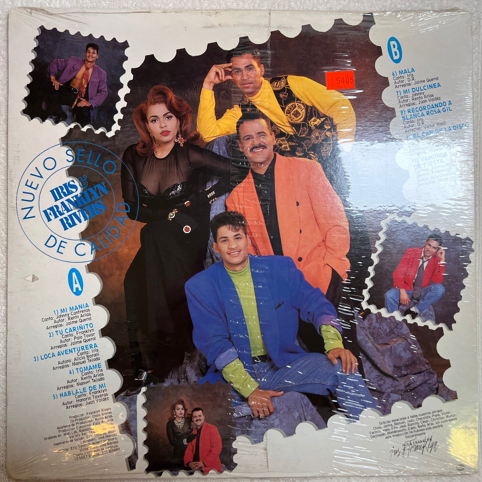 Omslagsbild för skivan IRIS & FRANKLYN RIVERS Nuevo Sello De Calidad LP -92 US FH002LP latin SEALED 