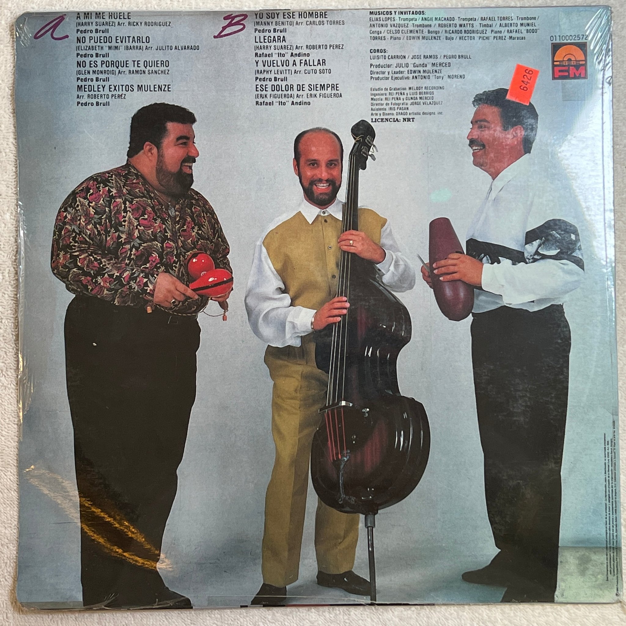 Omslagsbild för skivan ORQUESTA MULENZE de regreso LP -93 Colombia FM 0110002572 sealed SALSA 