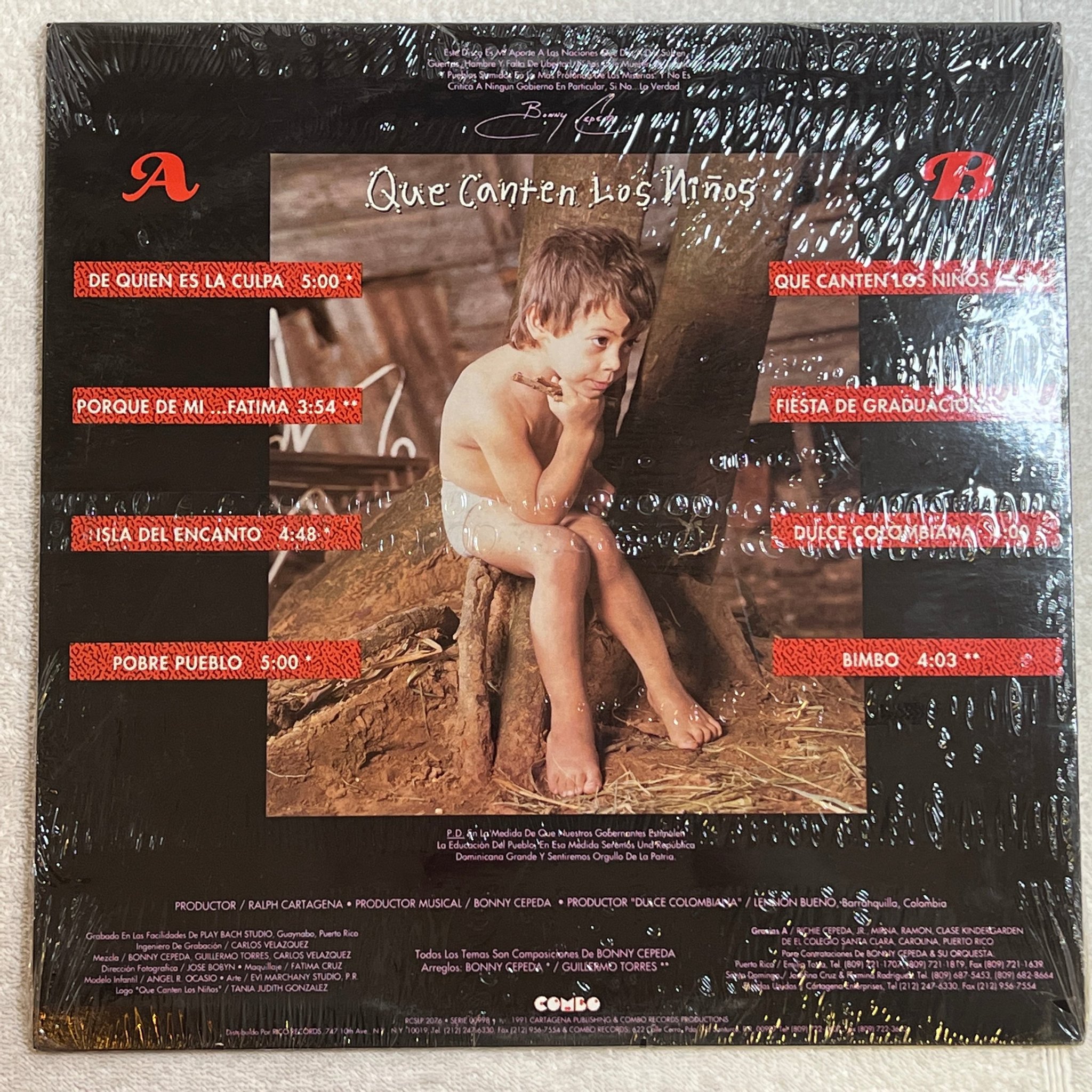 Omslagsbild för skivan BONNY CEPEDA Que Canten Los Niños LP -91 US COMBO RCSLP 2076 sealed