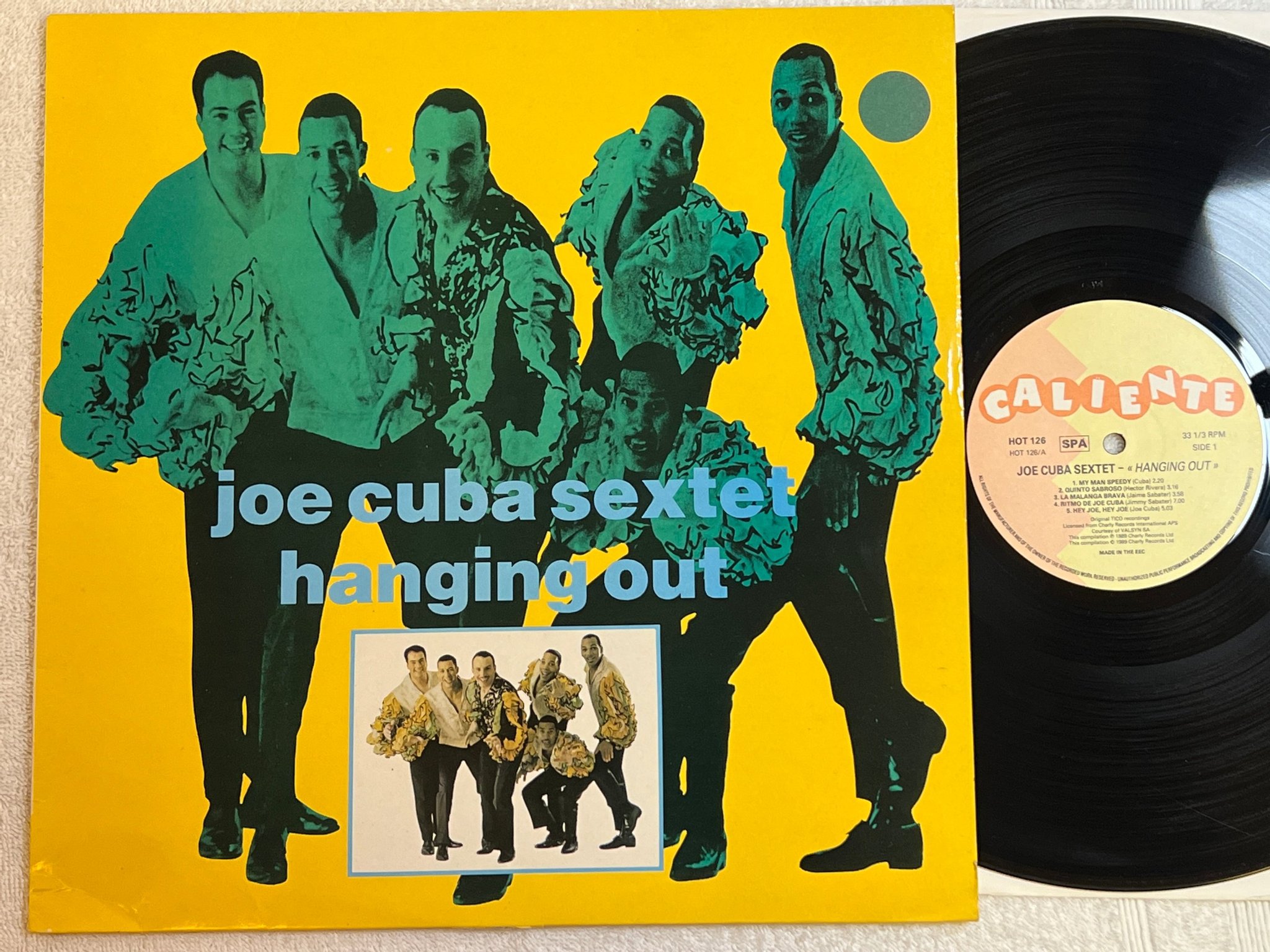 Omslagsbild för skivan JOE CUBA SEXTET hanging out LP -89 caliente HOT 126