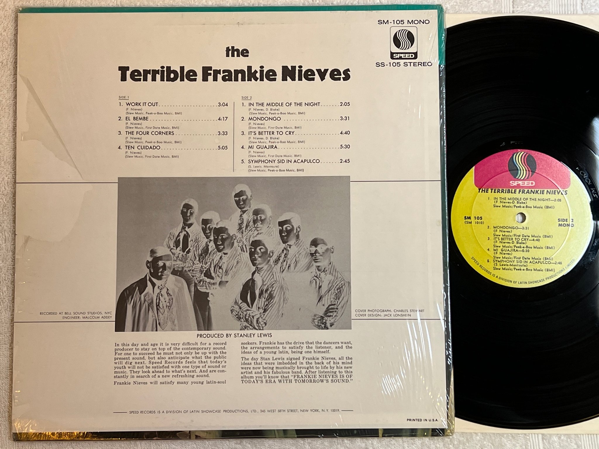 Omslagsbild för skivan FRANKIE NIEVES the terrible LP -68 US SPEED SM-105 latin boogaloo